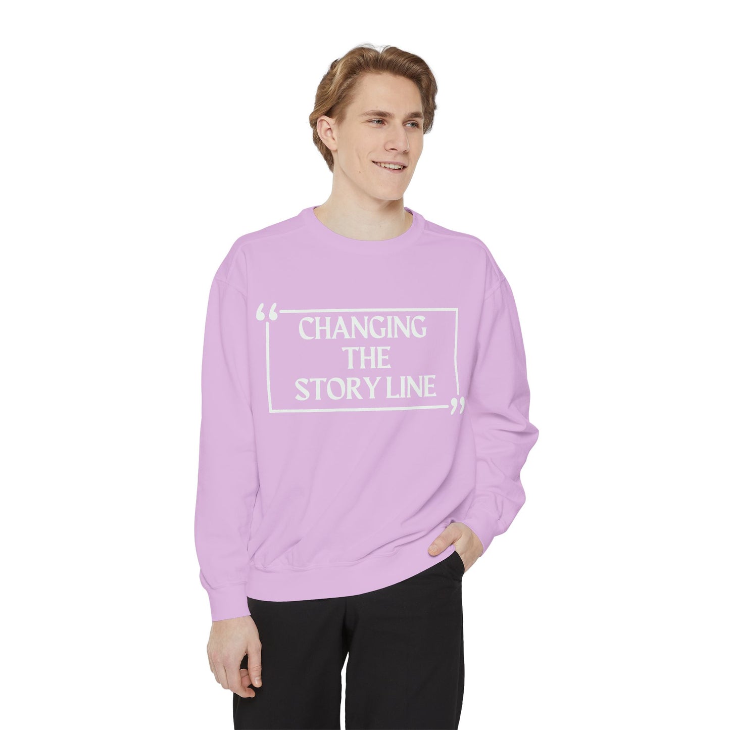 "Changing the Story Line" Unisex Garment-Dyed Sweatshirt