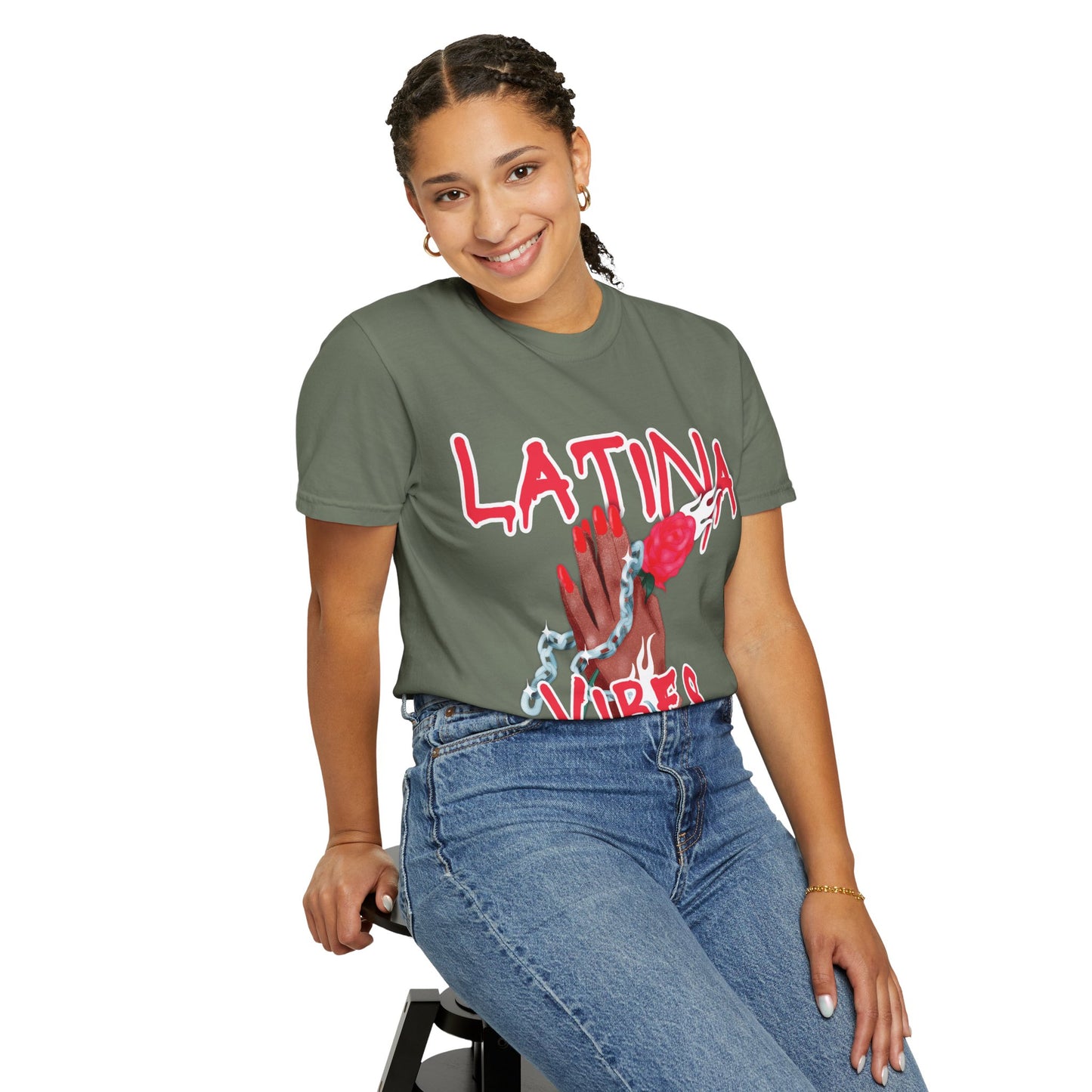 Bold, Stylish & Empowering Garment-Dyed T-shirt - Latina Vibes