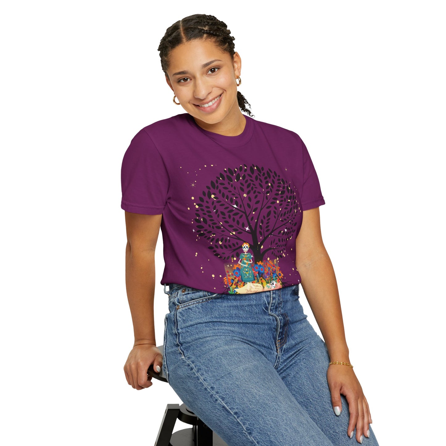 Tree of Life Unisex T-shirt with Calavera Design