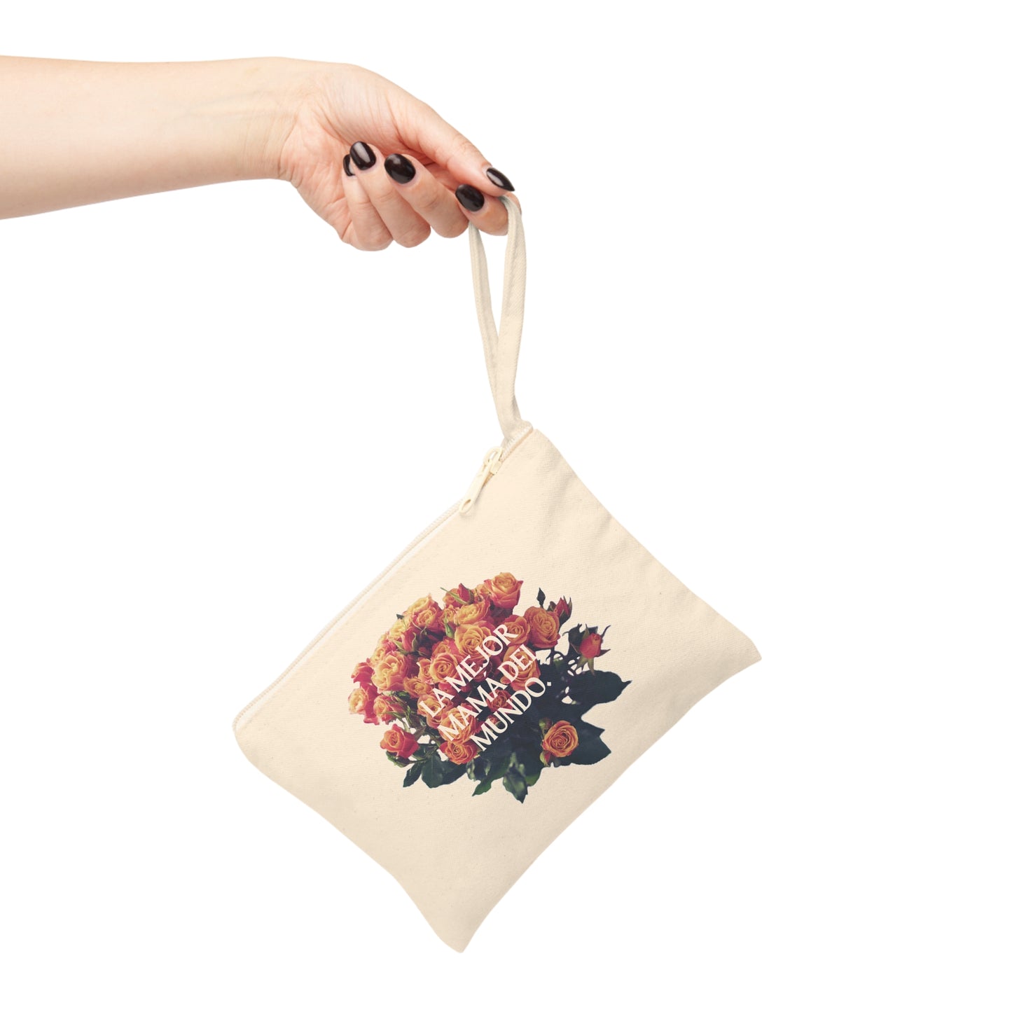 Zipper Pouch - La mejor mamá del mundo with roses