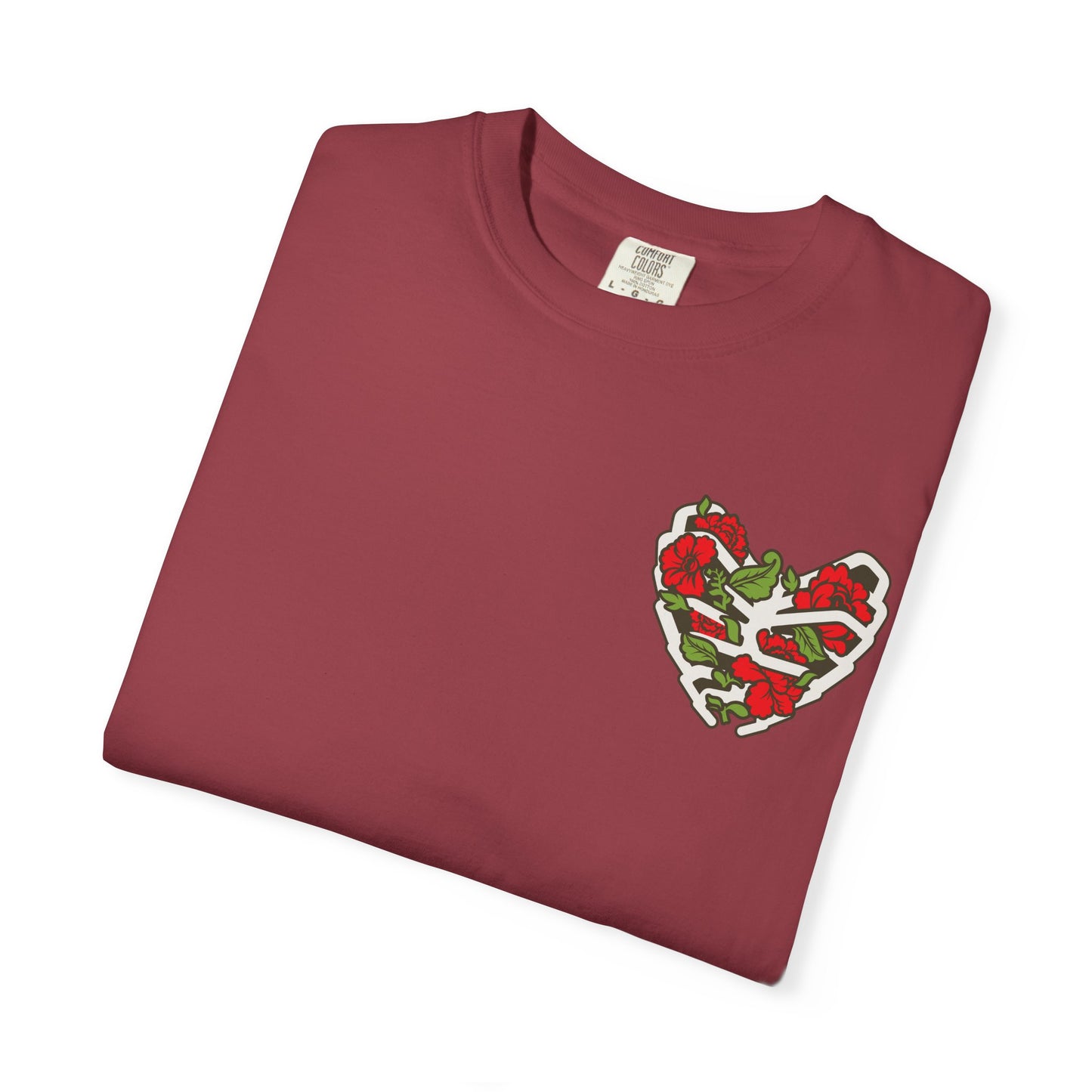 Unisex Garment-Dyed T-shirt - Autentico, Chingon Latino with Calavera Heart