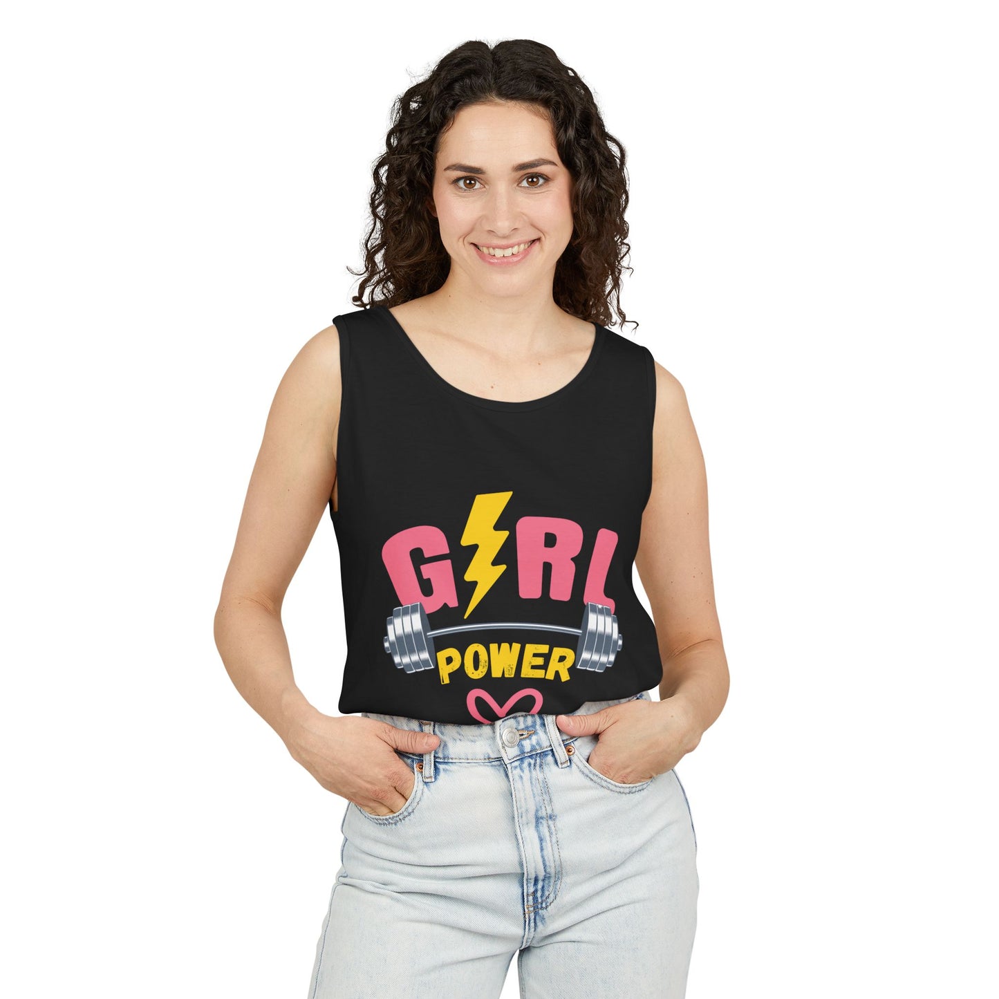 Empower Her: Girl Power Garment Dyed Tank Top