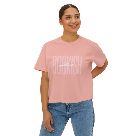 Boxy Tee - Bookish Latina Graphic Shirt for Women