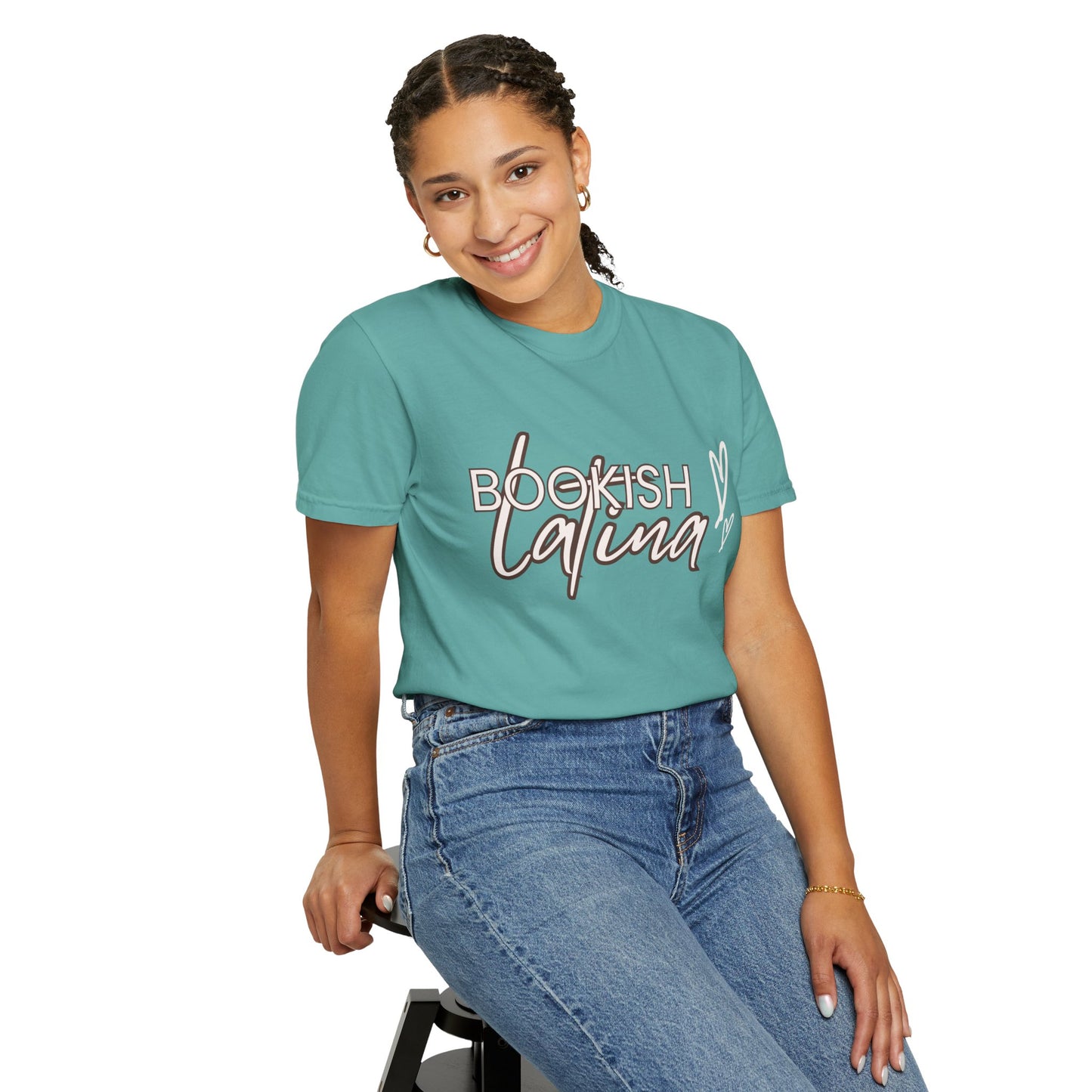 Bookish Latina Unisex T-Shirt- with hearts design