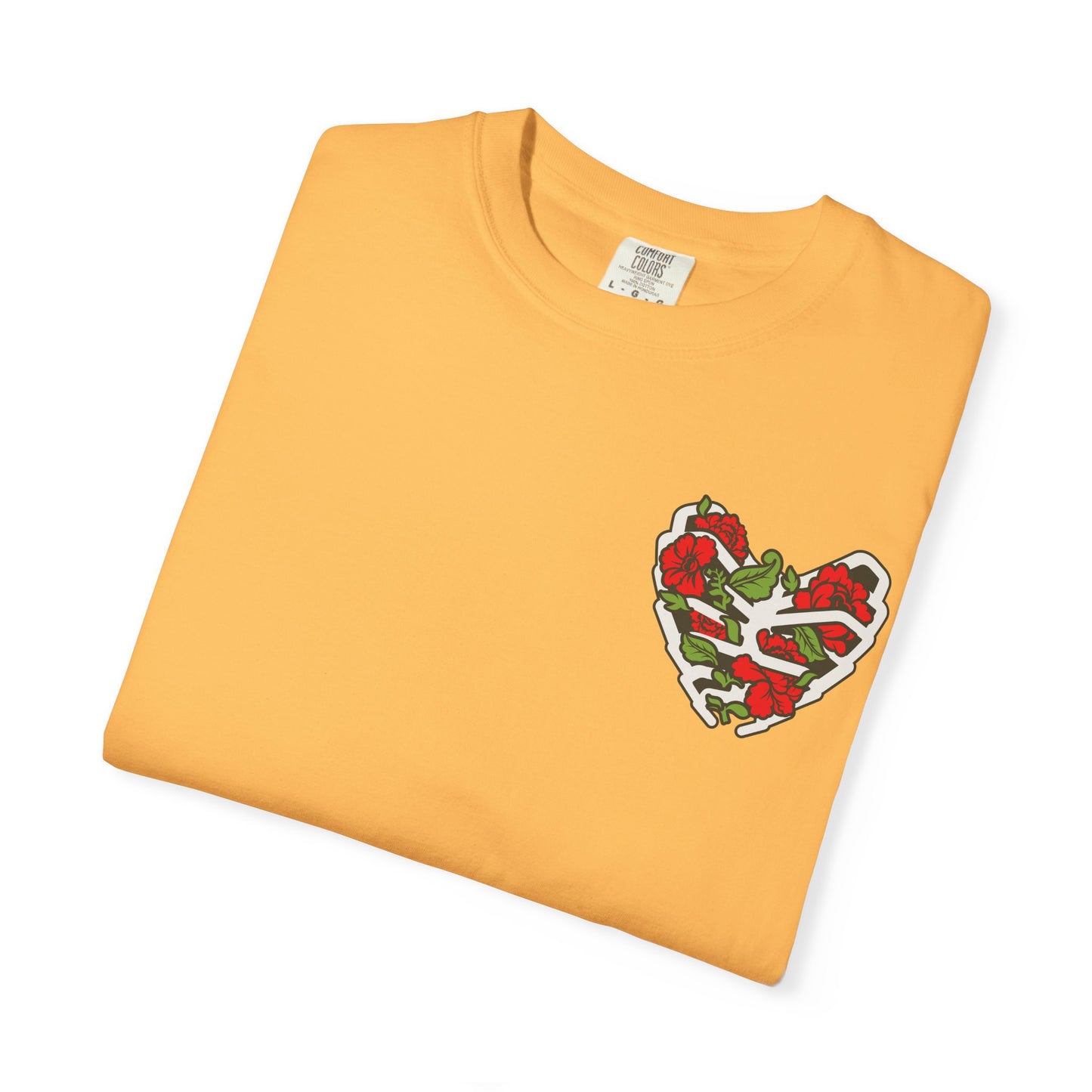 Unisex Garment-Dyed T-shirt - Autentico, Chingon Latino with Calavera Heart