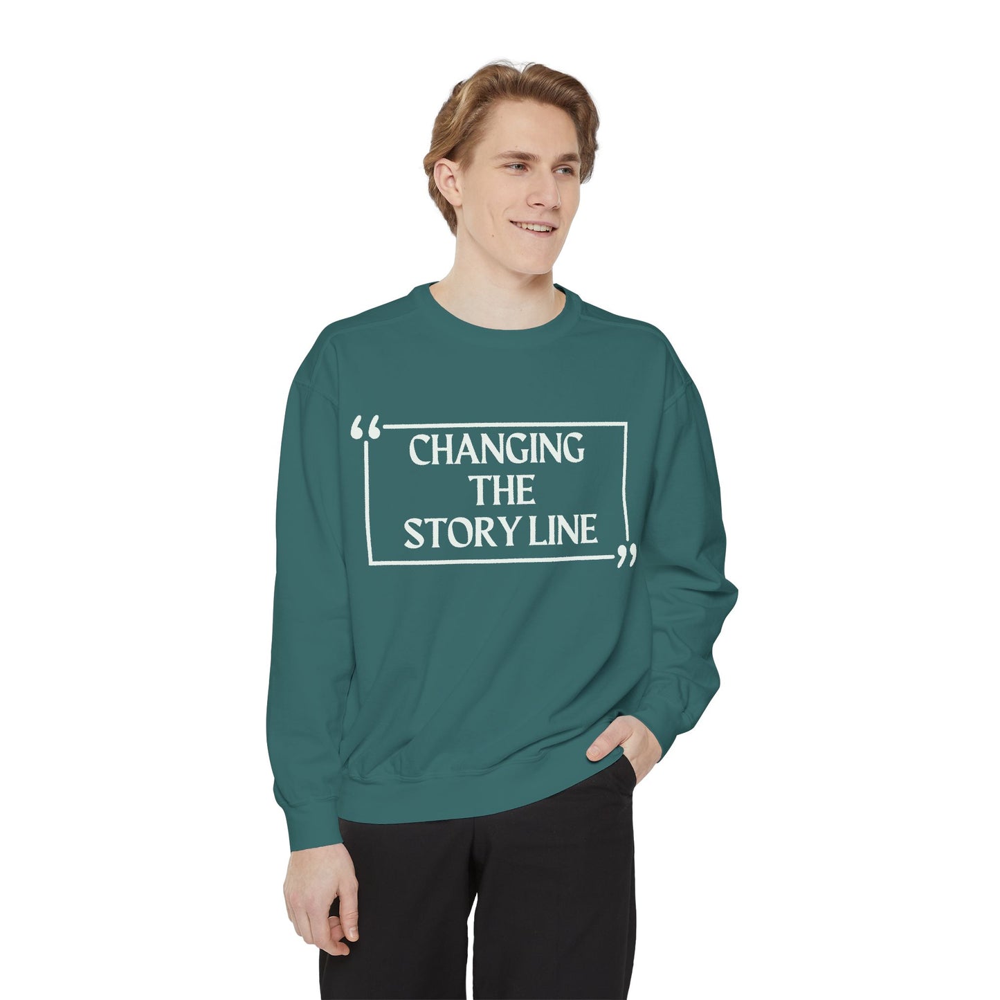 "Changing the Story Line" Unisex Garment-Dyed Sweatshirt