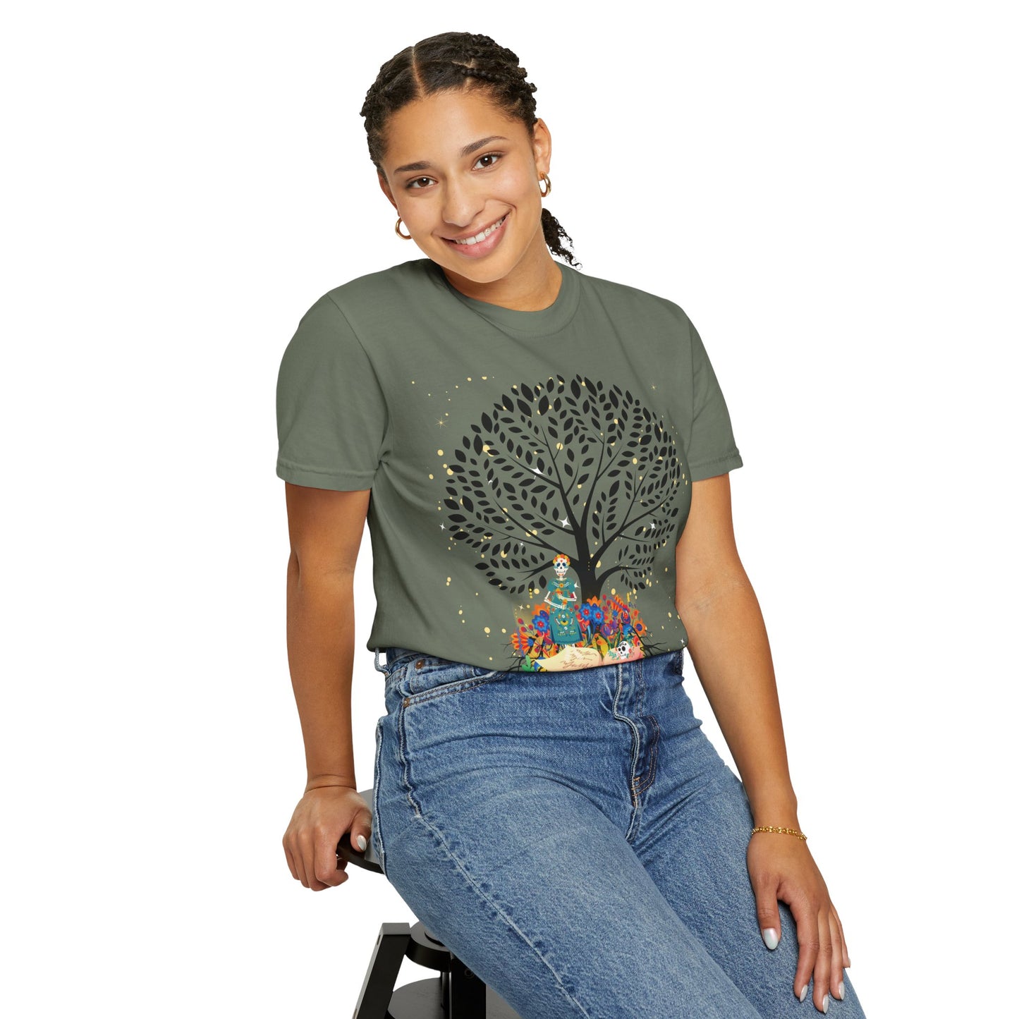 Tree of Life Unisex T-shirt with Calavera Design
