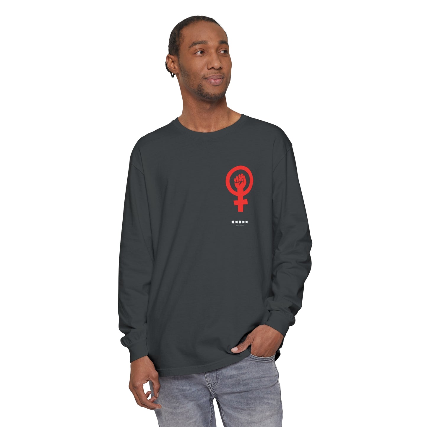 Empoderada Red Feminist Symbol Long Sleeve T-Shirt