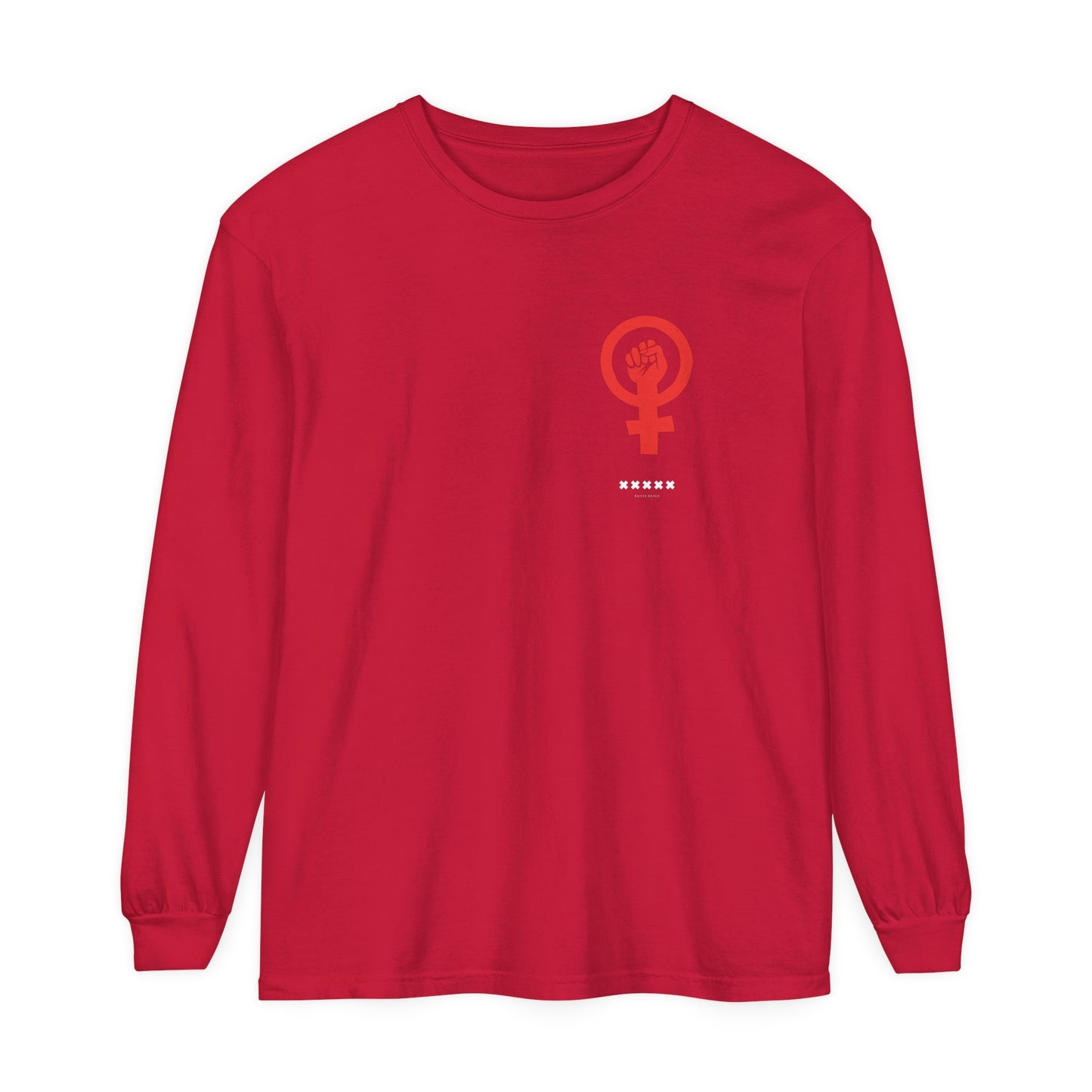 Empoderada Red Feminist Symbol Long Sleeve T-Shirt