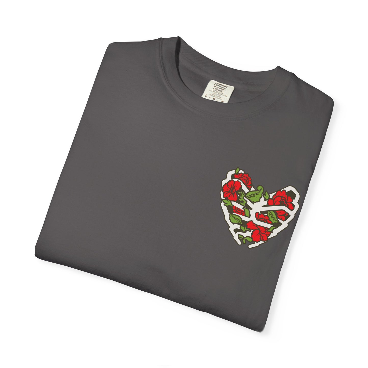 Unisex Garment-Dyed T-shirt - Autentico, Chingon Latino with Calavera Heart