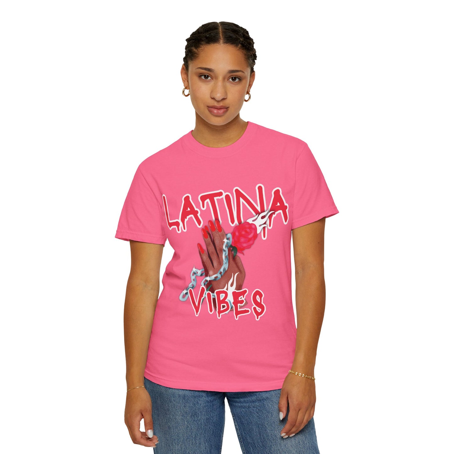 Bold, Stylish & Empowering Garment-Dyed T-shirt - Latina Vibes