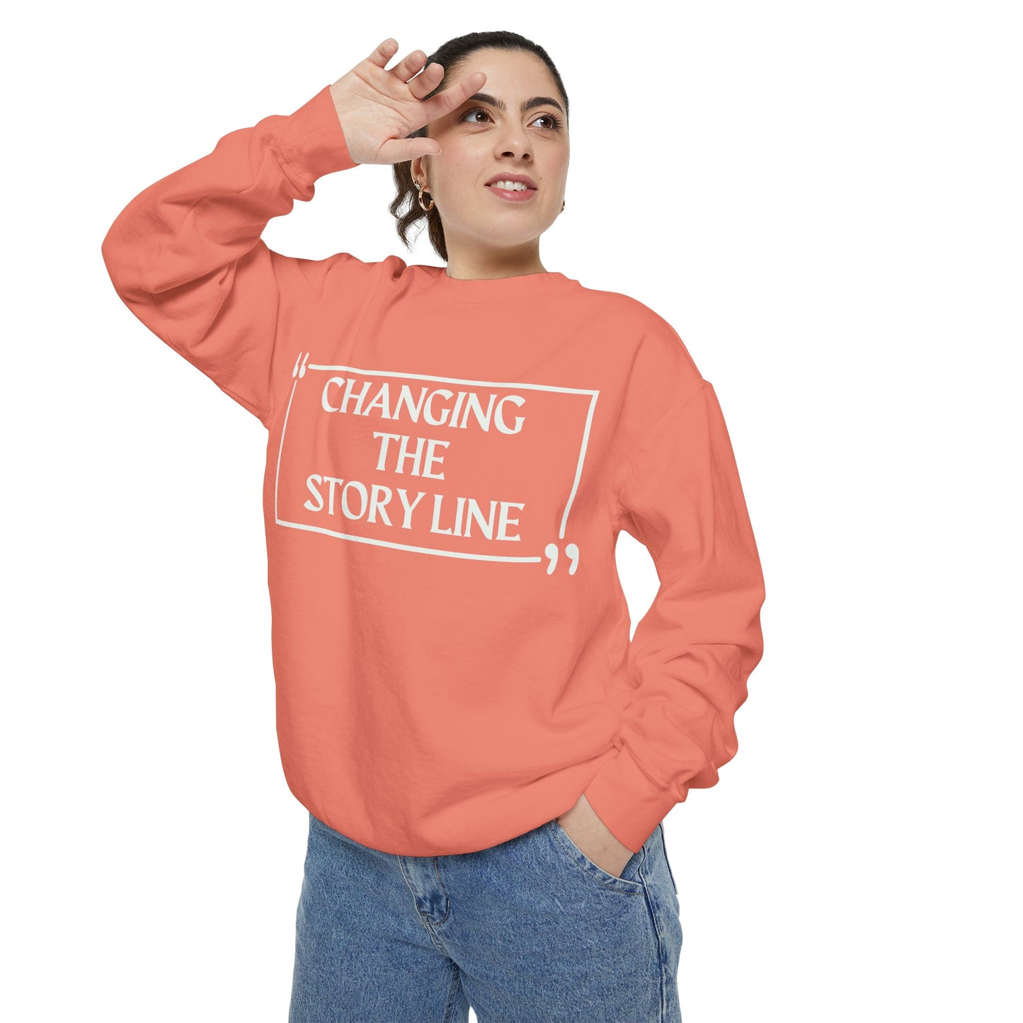 "Changing the Story Line" Unisex Garment-Dyed Sweatshirt