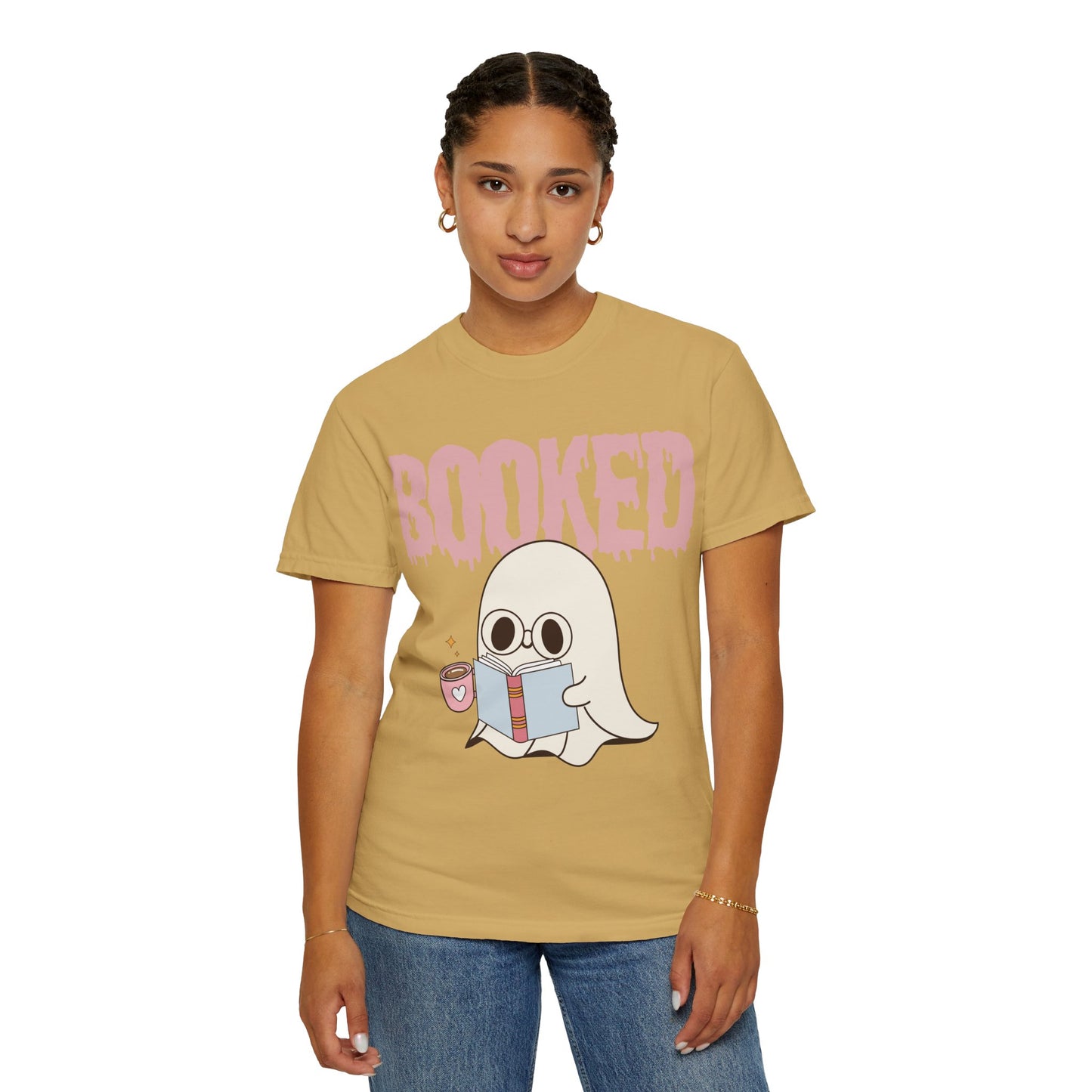 Booked Ghost with Coffee Unisex T-shirt