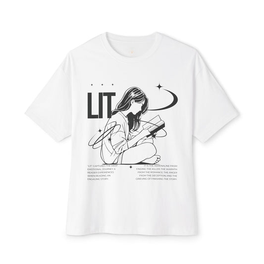 Boxy Tee - Girl Reading LIT Design