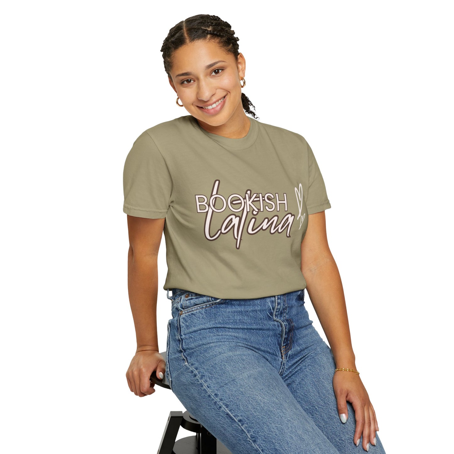 Bookish Latina Unisex T-Shirt- with hearts design