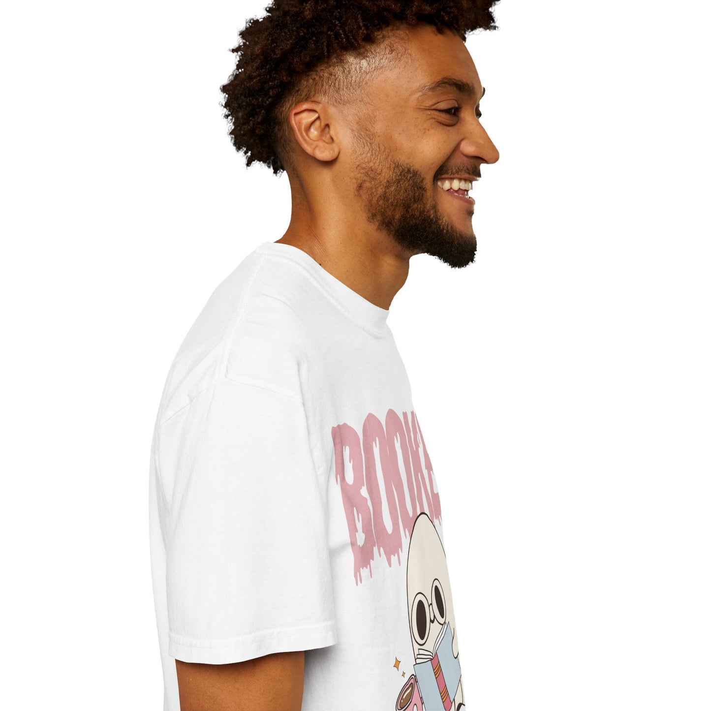 Booked Ghost with Coffee Unisex T-shirt