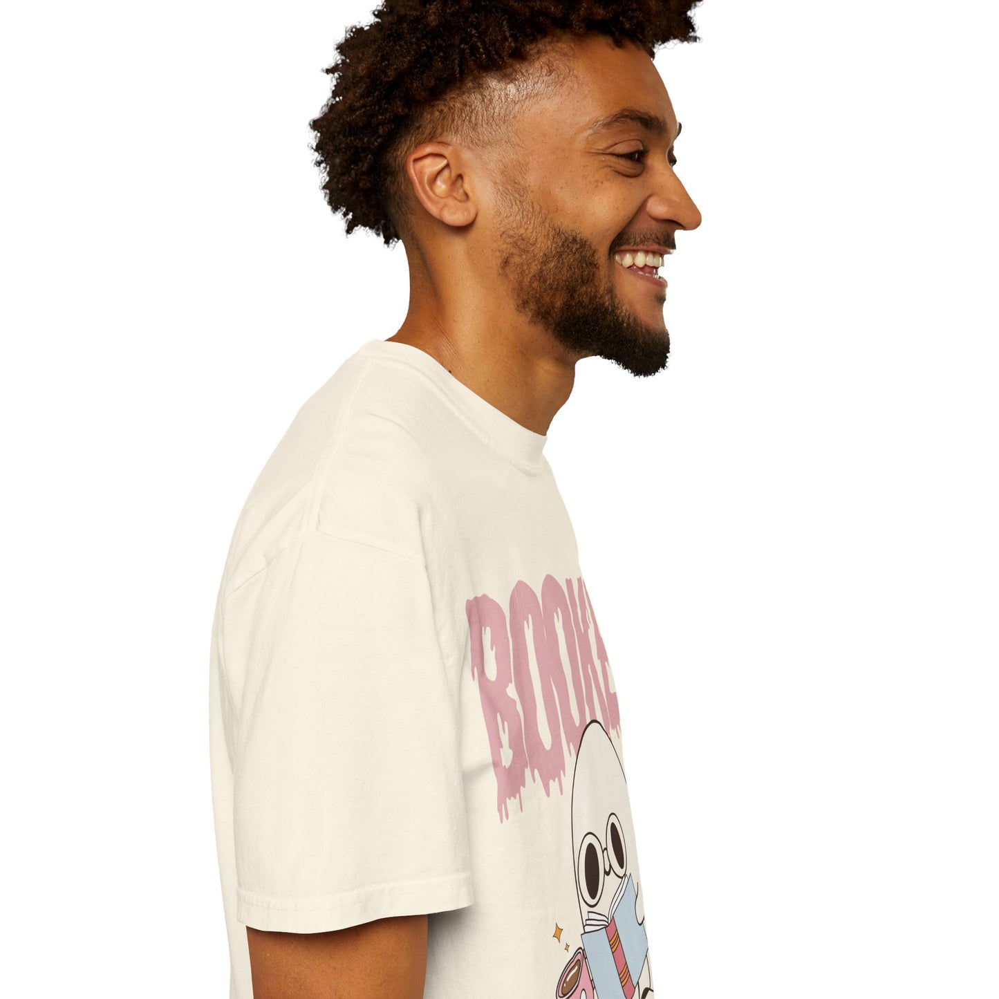 Booked Ghost with Coffee Unisex T-shirt
