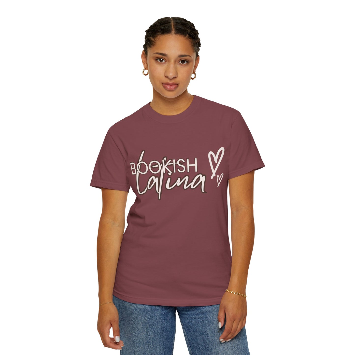 Bookish Latina Unisex T-Shirt- with hearts design