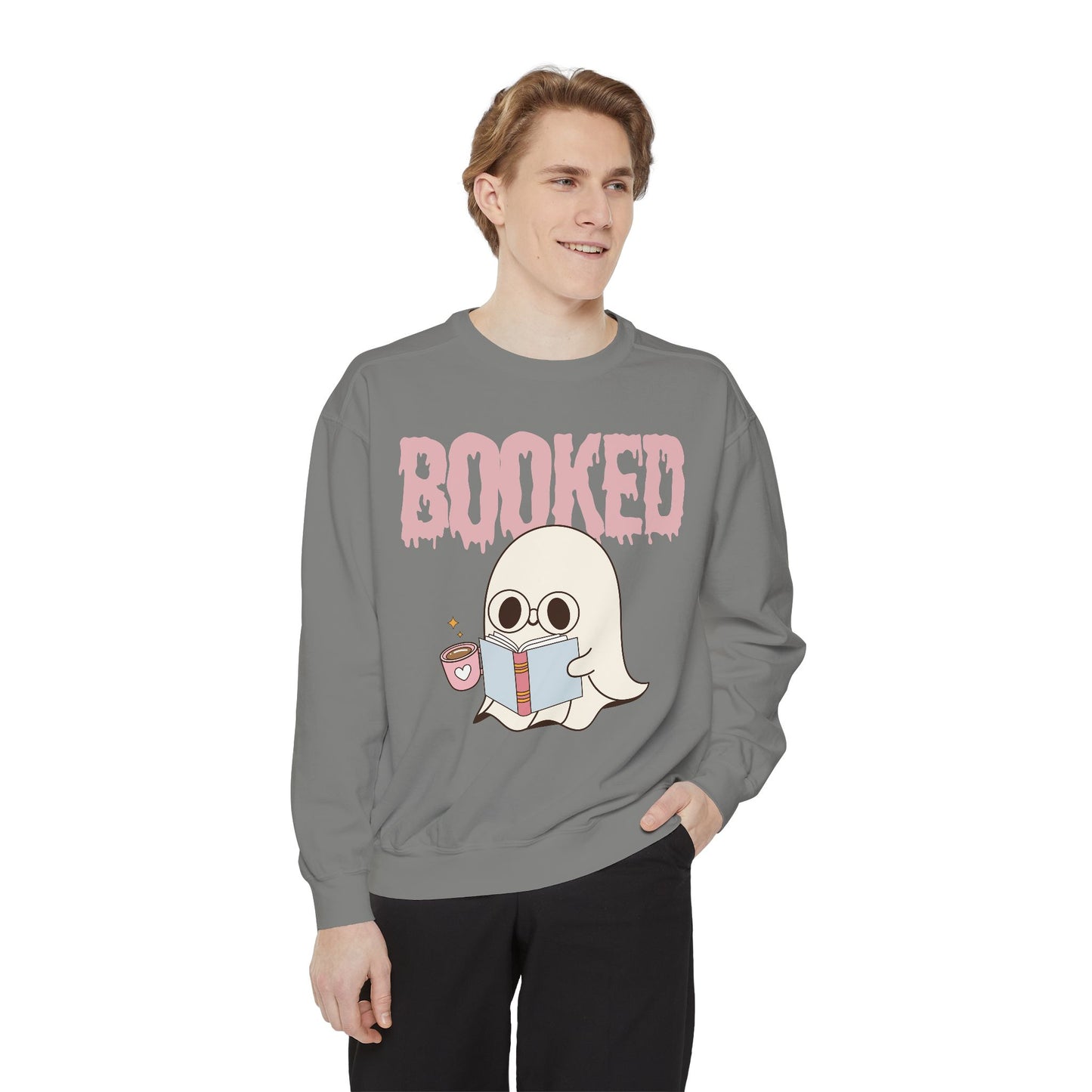 Booked Ghost with Coffee Sweatshirt