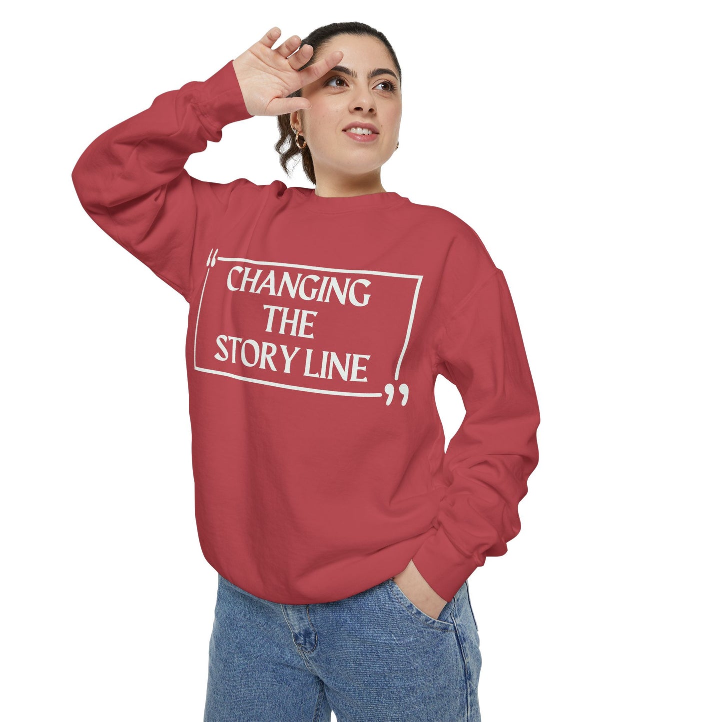 "Changing the Story Line" Unisex Garment-Dyed Sweatshirt