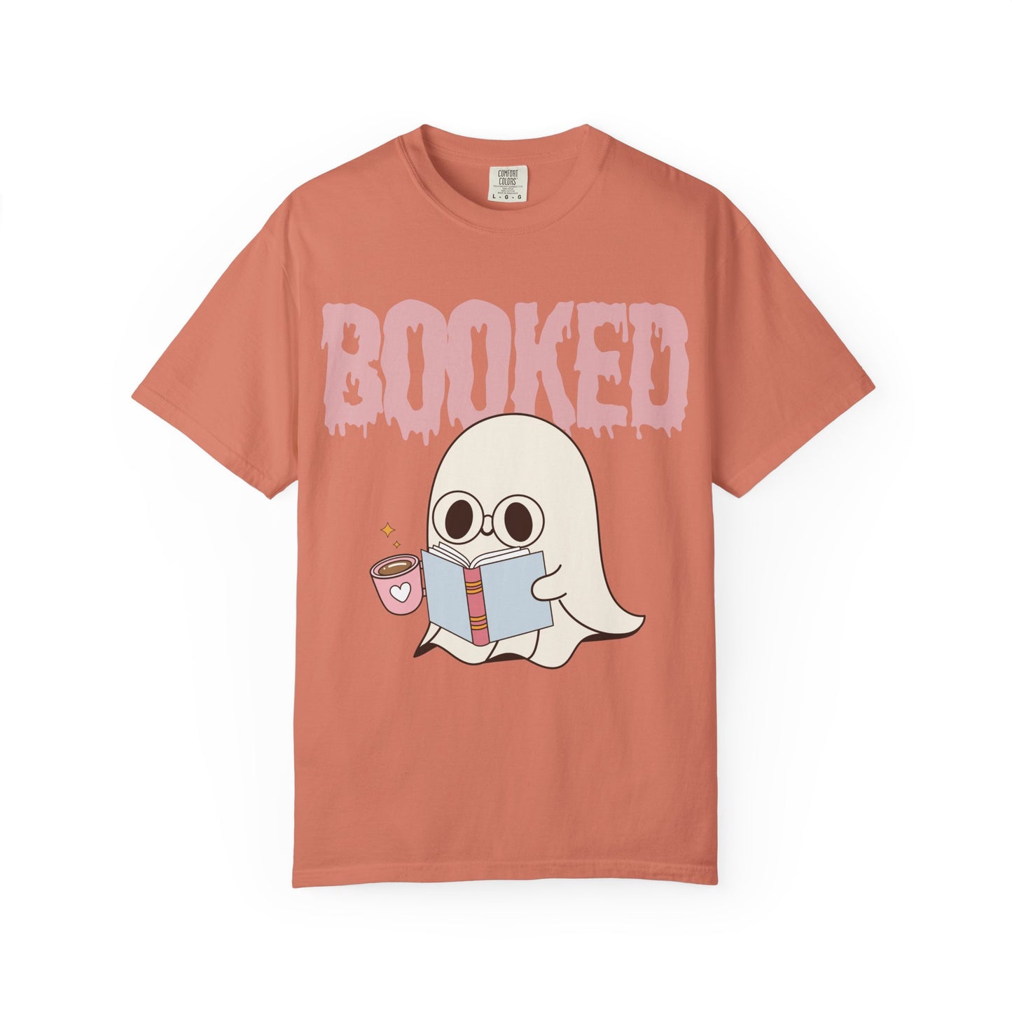 Booked Ghost with Coffee Unisex T-shirt
