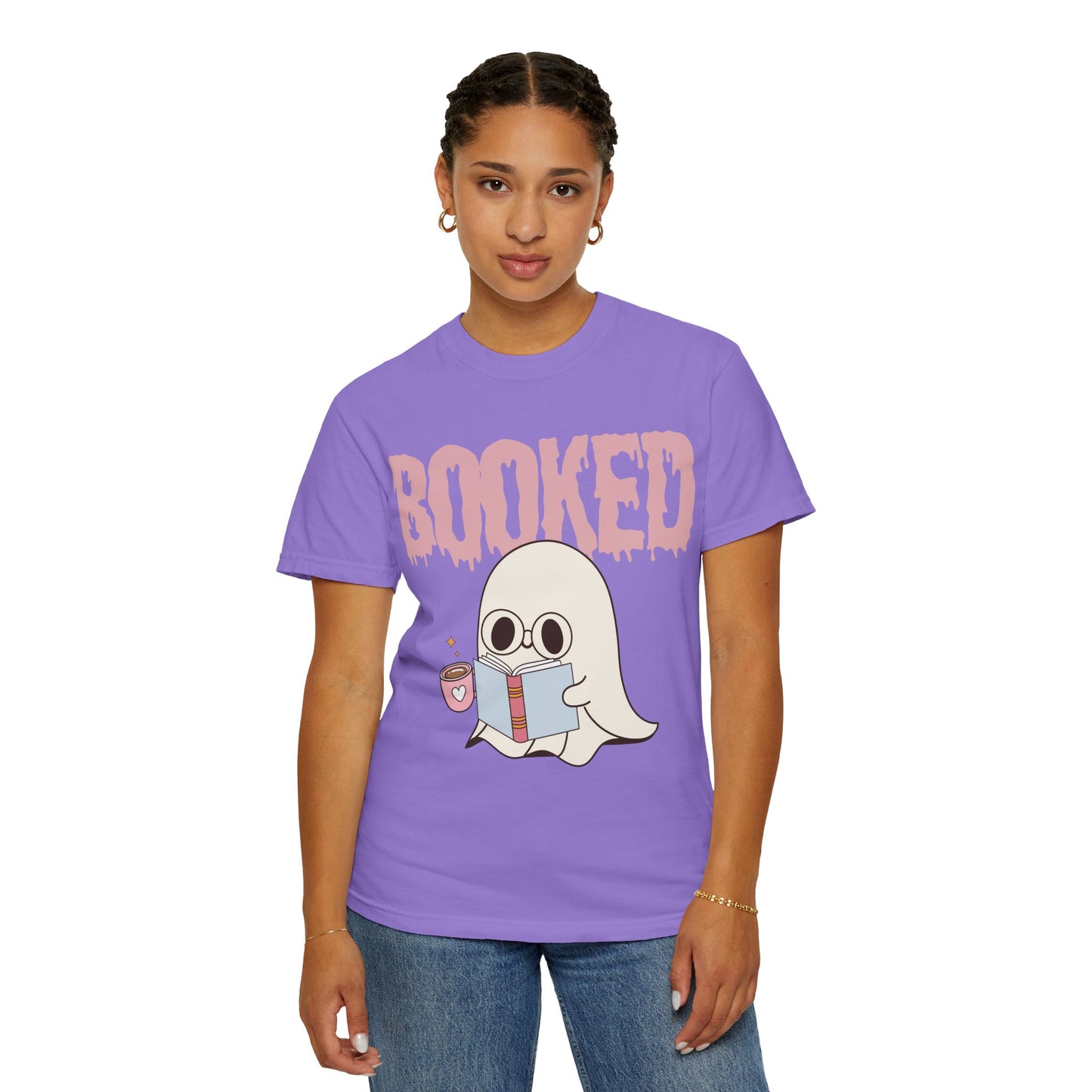 Booked Ghost with Coffee Unisex T-shirt