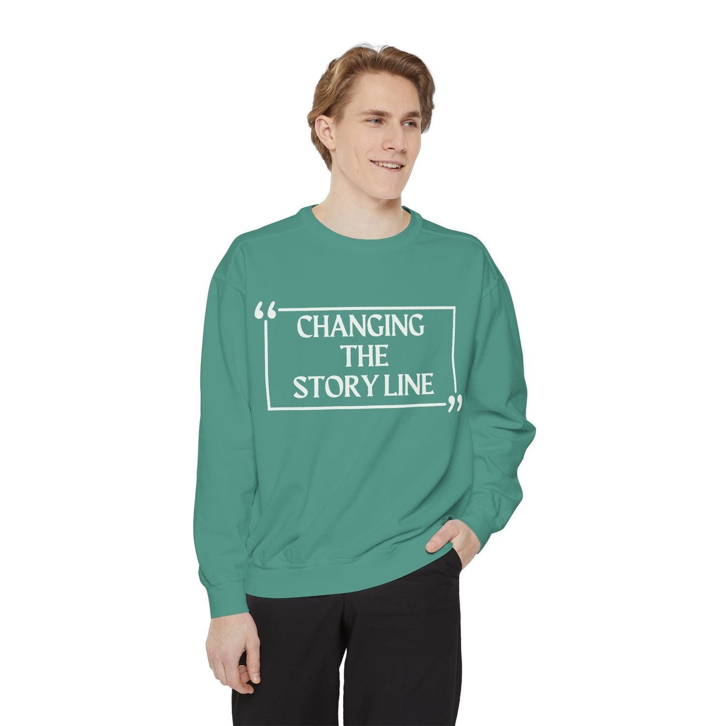 "Changing the Story Line" Unisex Garment-Dyed Sweatshirt