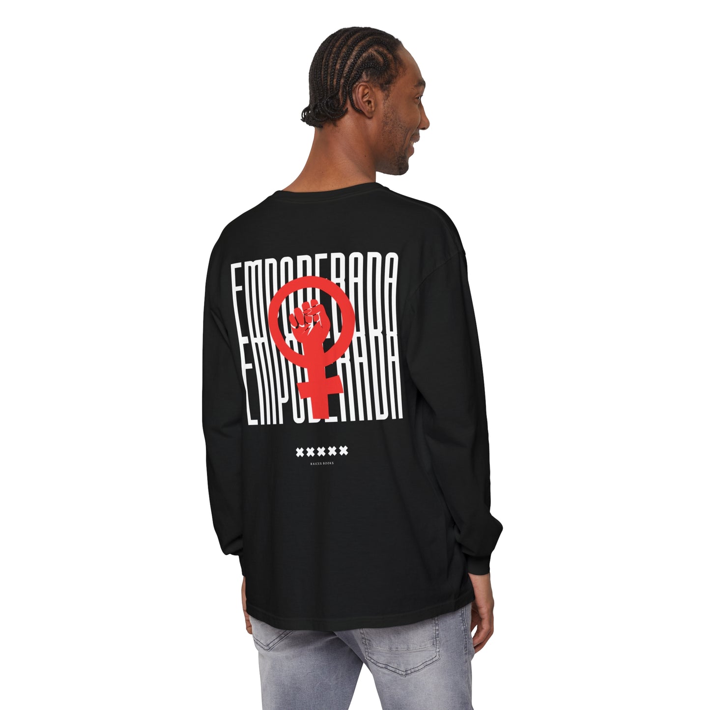 Empoderada Red Feminist Symbol Long Sleeve T-Shirt