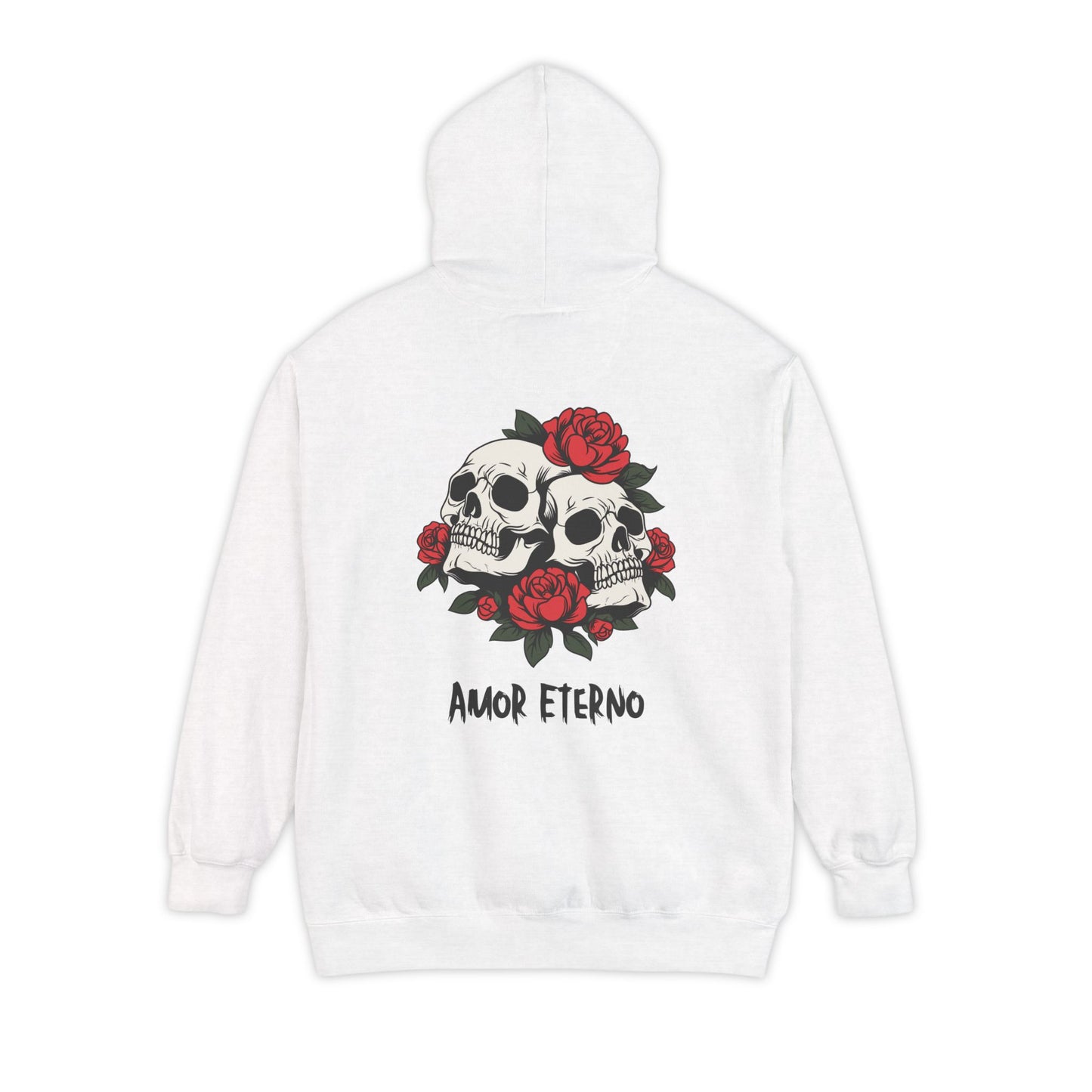 Hoodie - Amor Eterno with Skulls and Roses Design