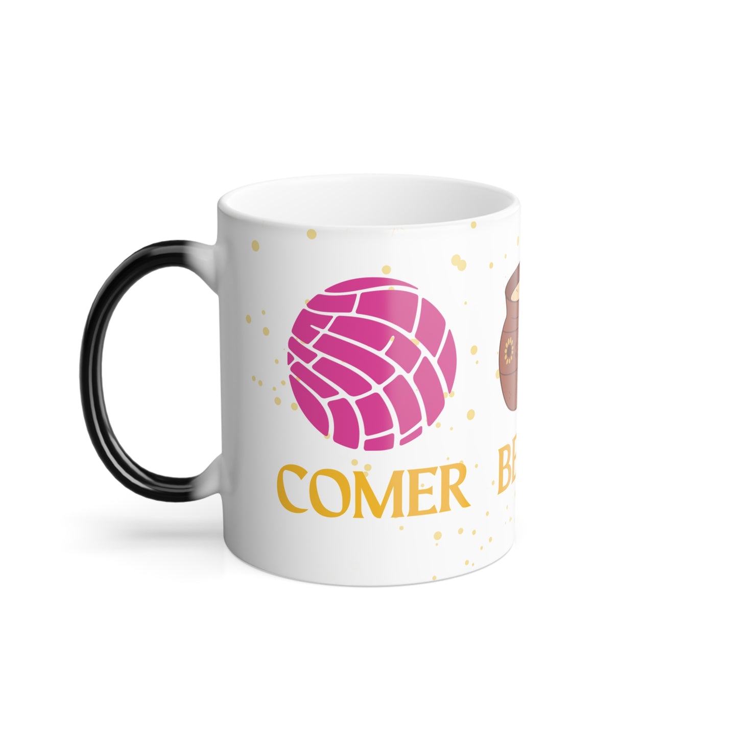 Comer, Beber, Leer Color Morphing Mug, 11oz