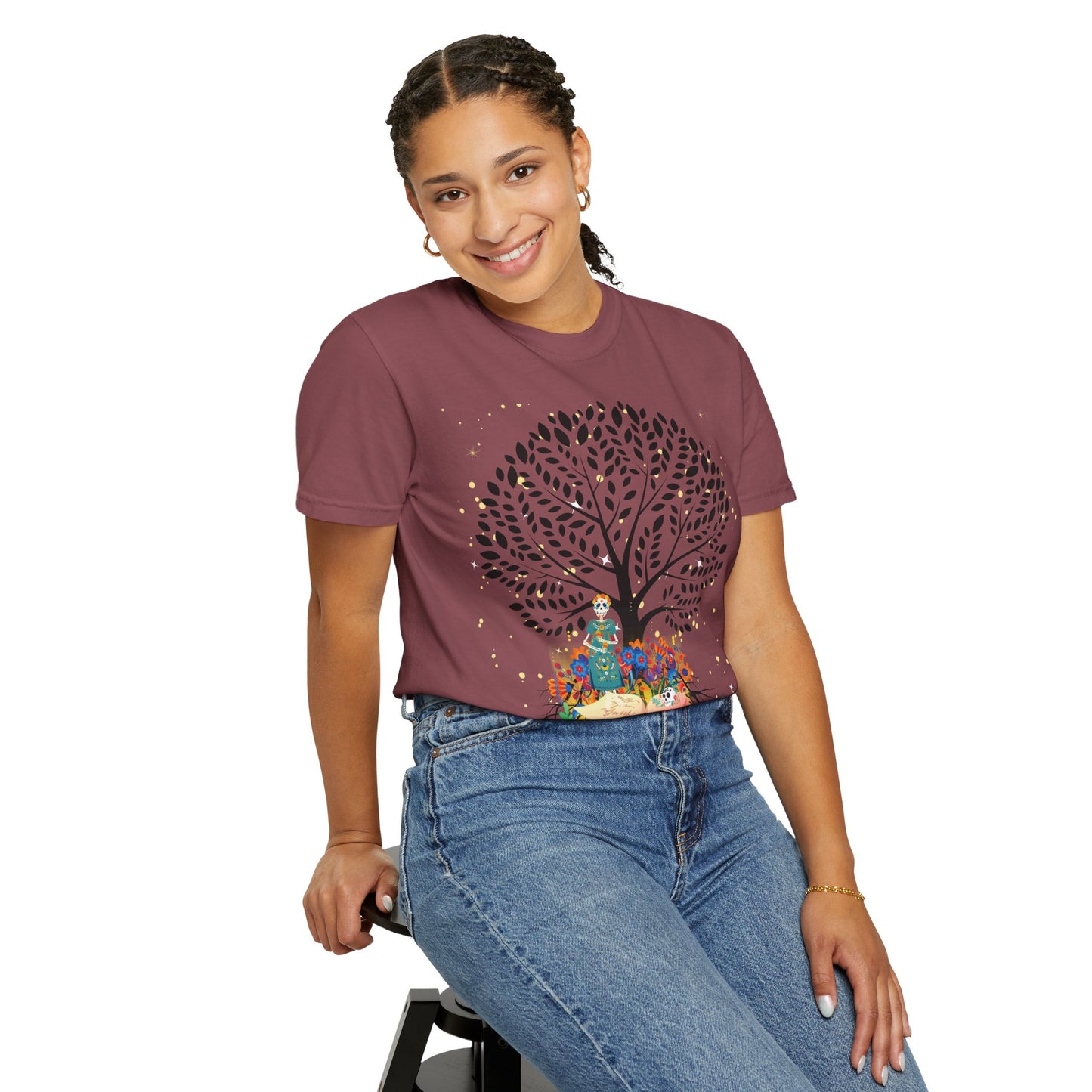Tree of Life Unisex T-shirt with Calavera Design