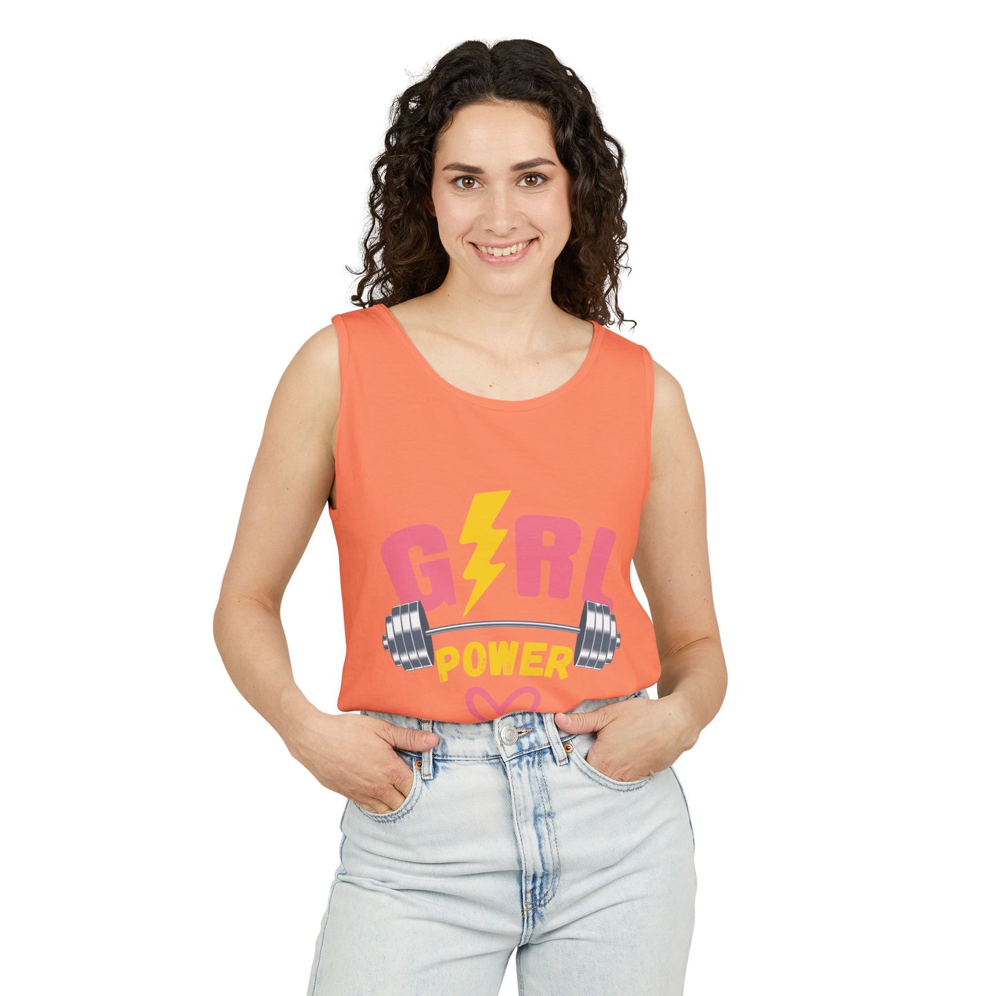 Empower Her: Girl Power Garment Dyed Tank Top