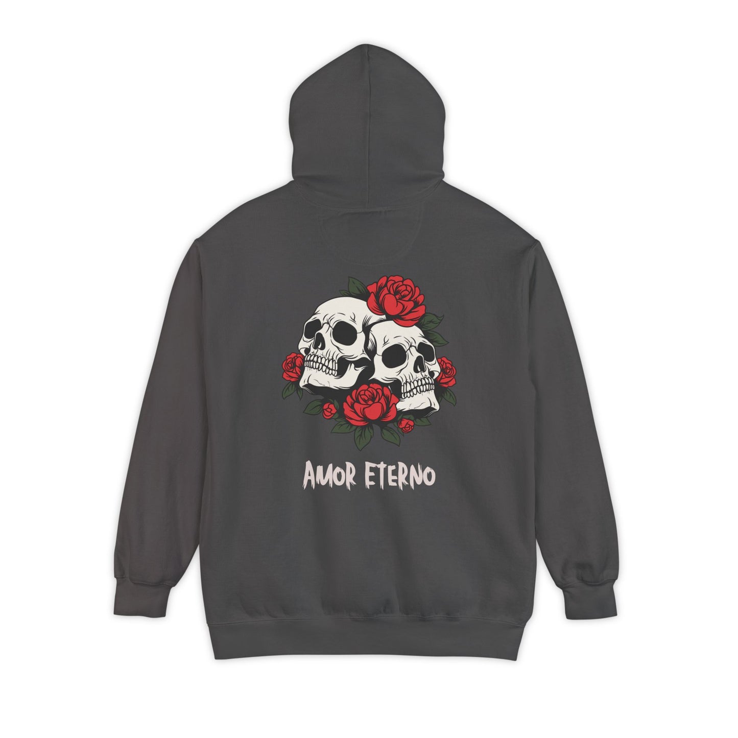 Hoodie - Amor Eterno with Skulls and Roses Design