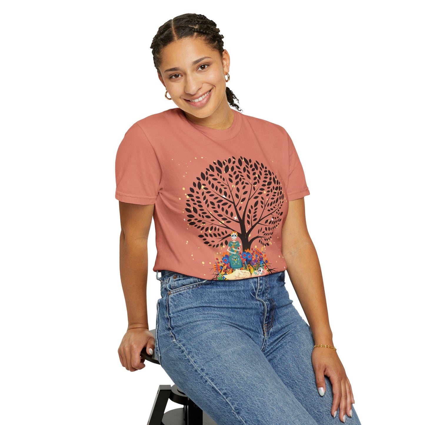 Tree of Life Unisex T-shirt with Calavera Design