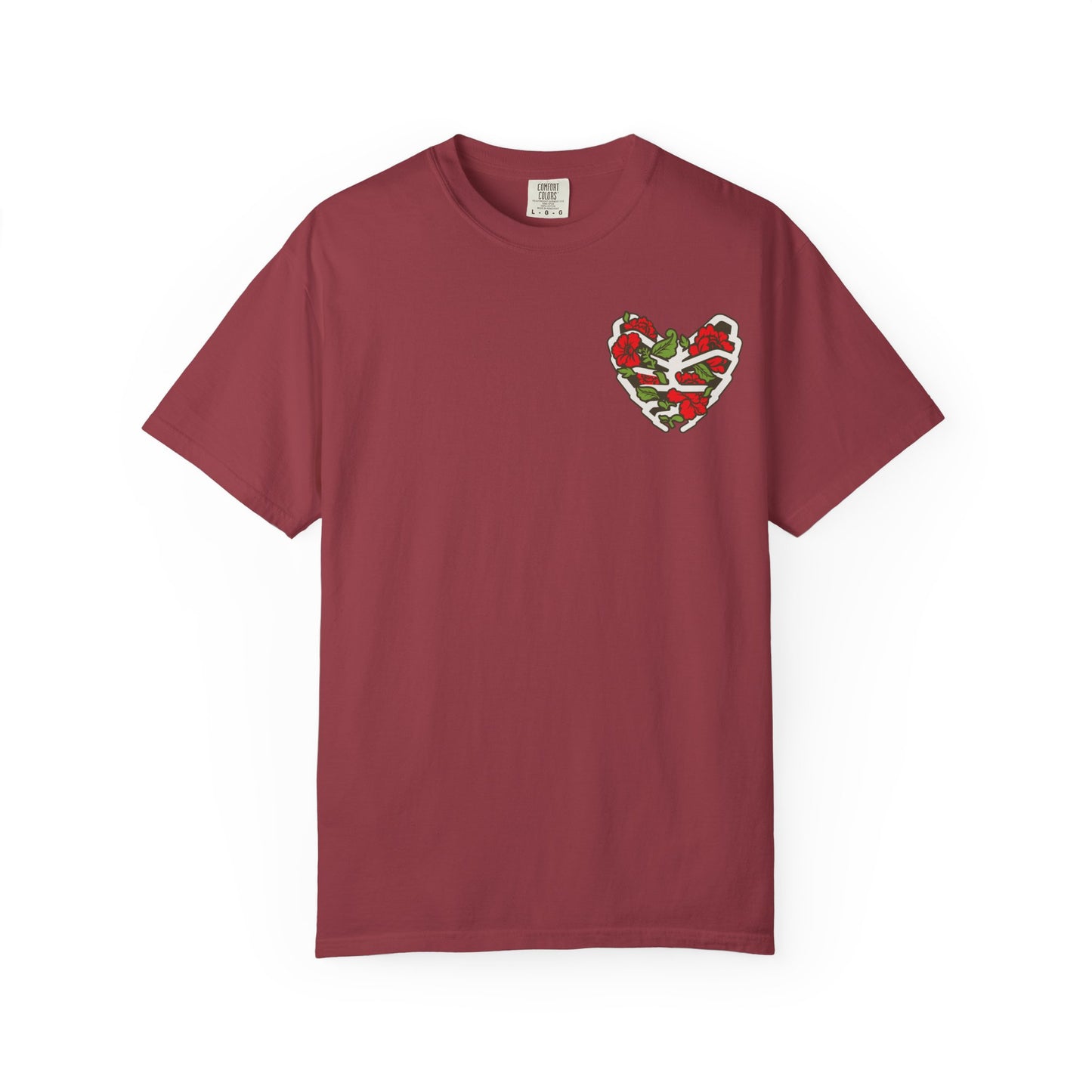 Unisex Garment-Dyed T-shirt - Autentico, Chingon Latino with Calavera Heart