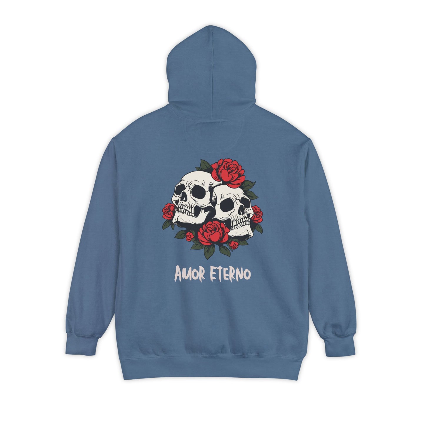 Hoodie - Amor Eterno with Skulls and Roses Design