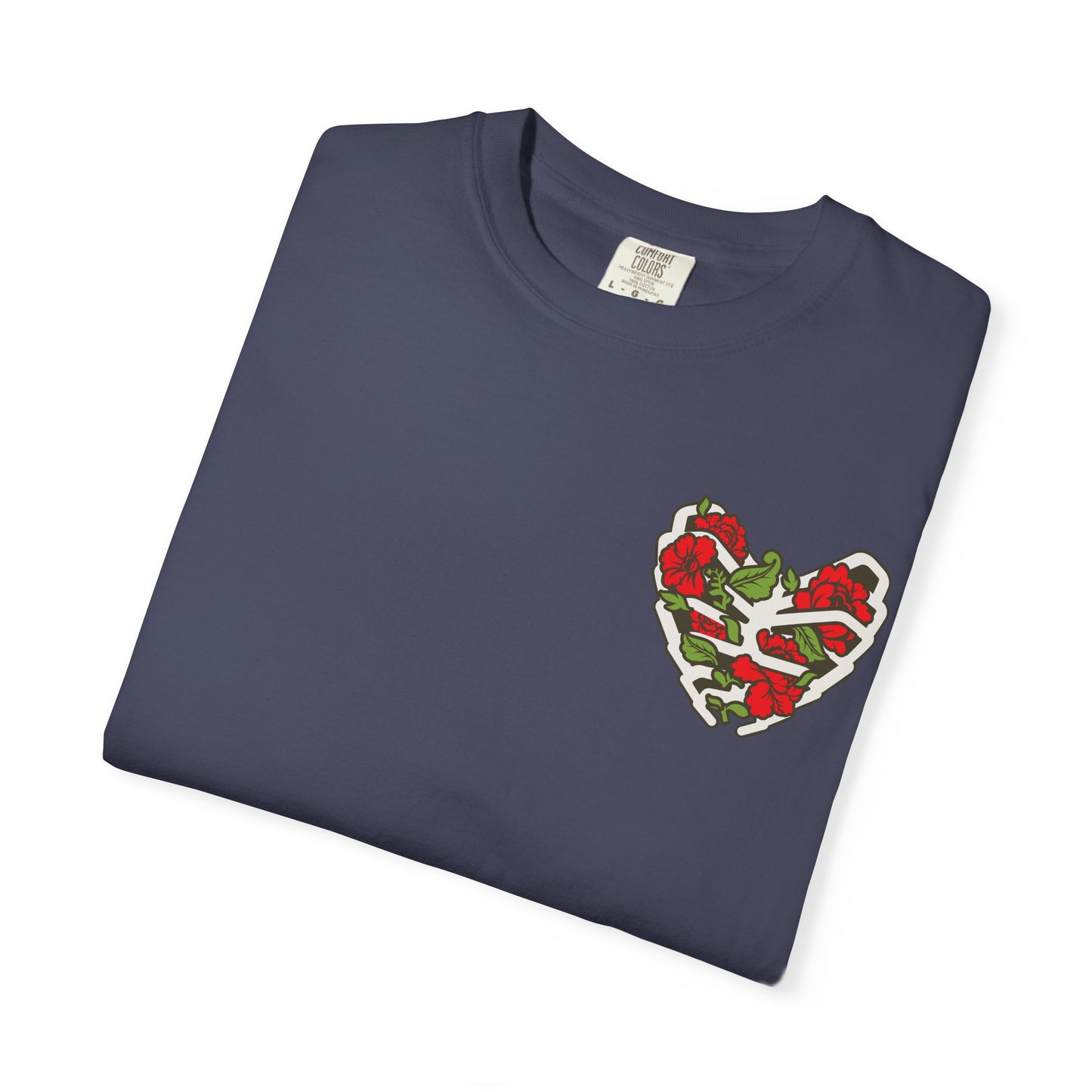 Unisex Garment-Dyed T-shirt - Autentico, Chingon Latino with Calavera Heart