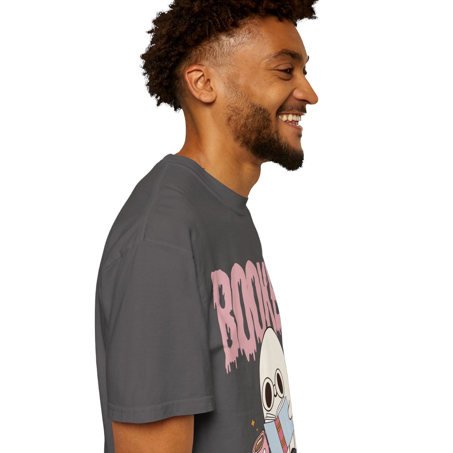 Booked Ghost with Coffee Unisex T-shirt