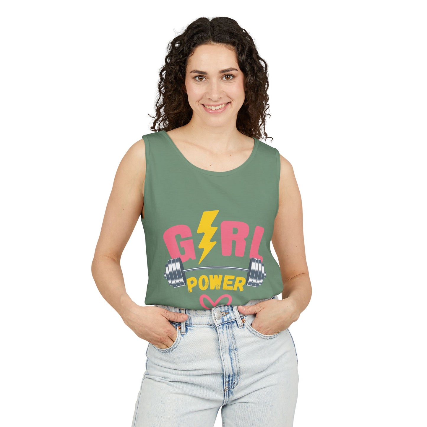 Empower Her: Girl Power Garment Dyed Tank Top