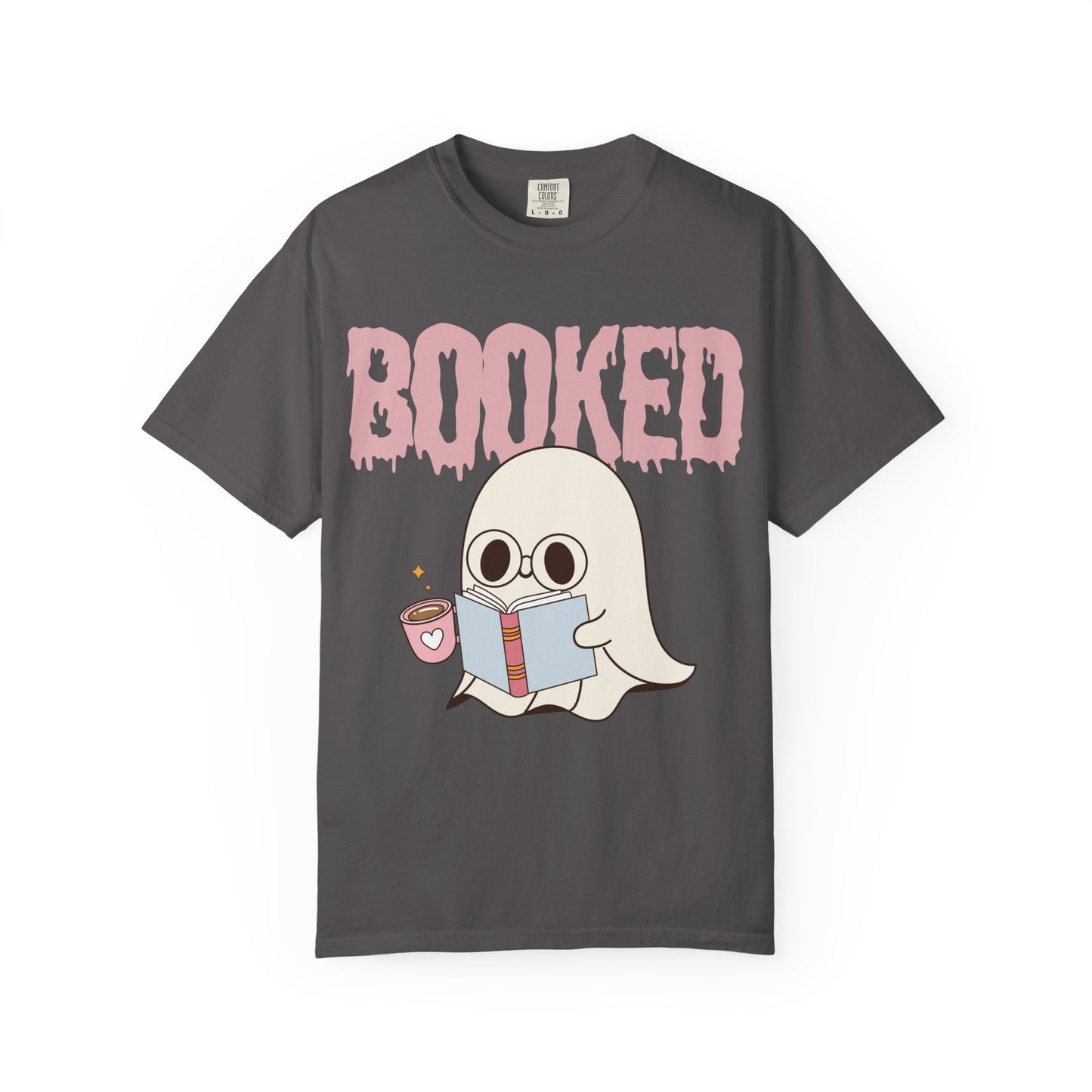 Booked Ghost with Coffee Unisex T-shirt