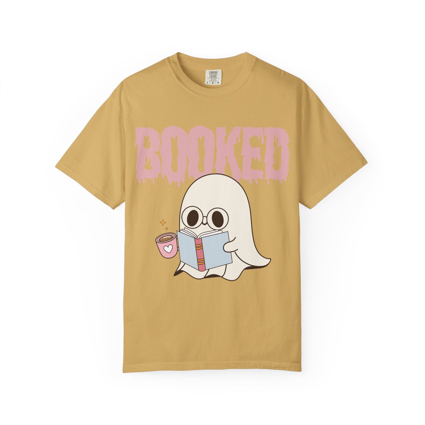 Booked Ghost with Coffee Unisex T-shirt