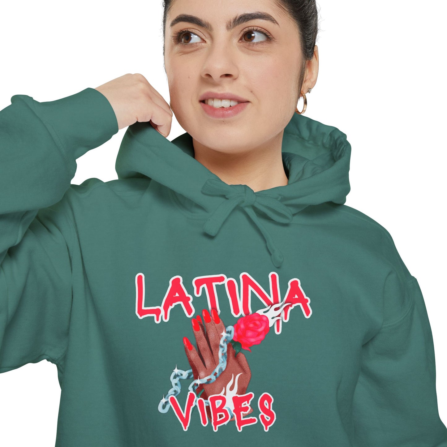 Garment-Dyed Hoodie - Latina Vibes