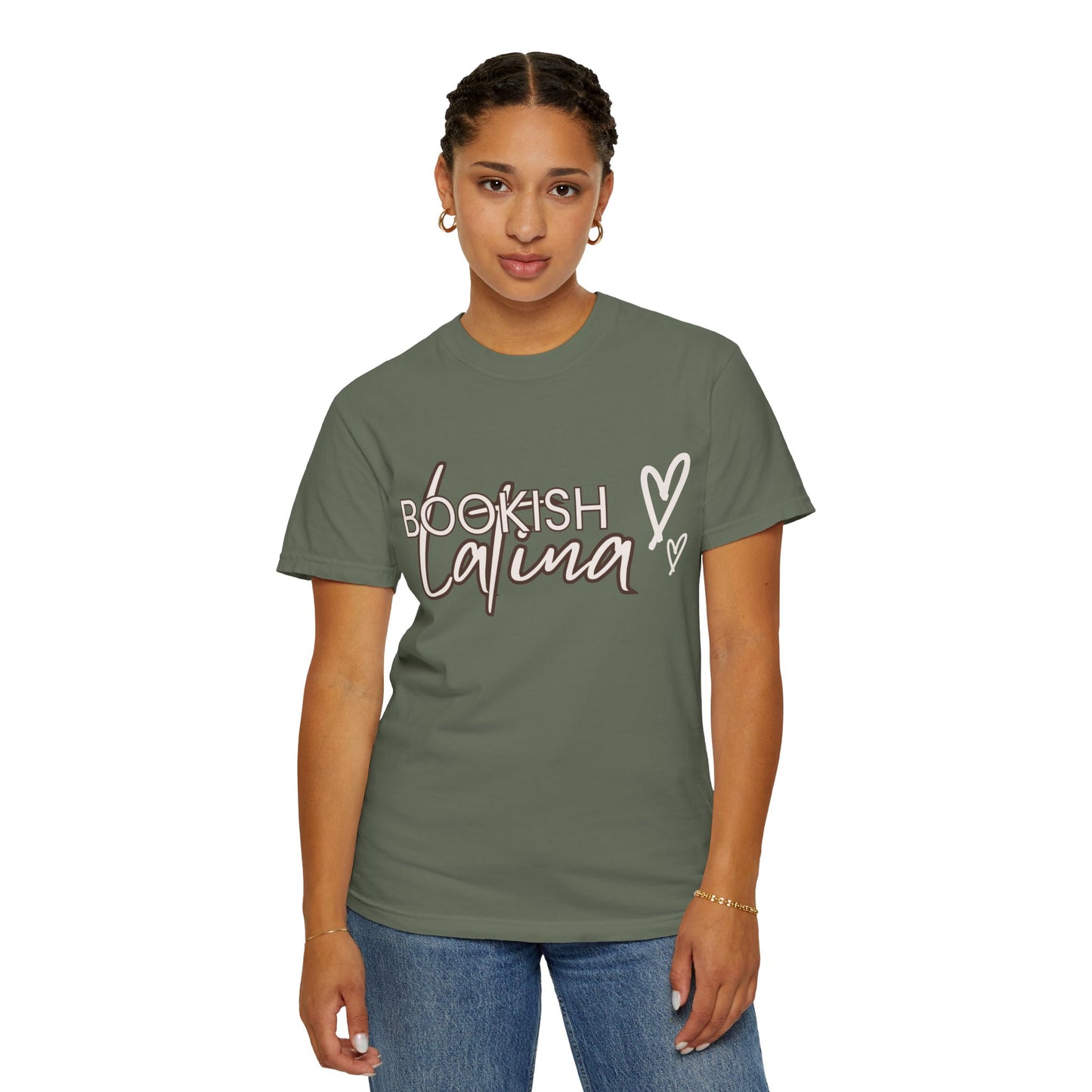 Bookish Latina Unisex T-Shirt- with hearts design