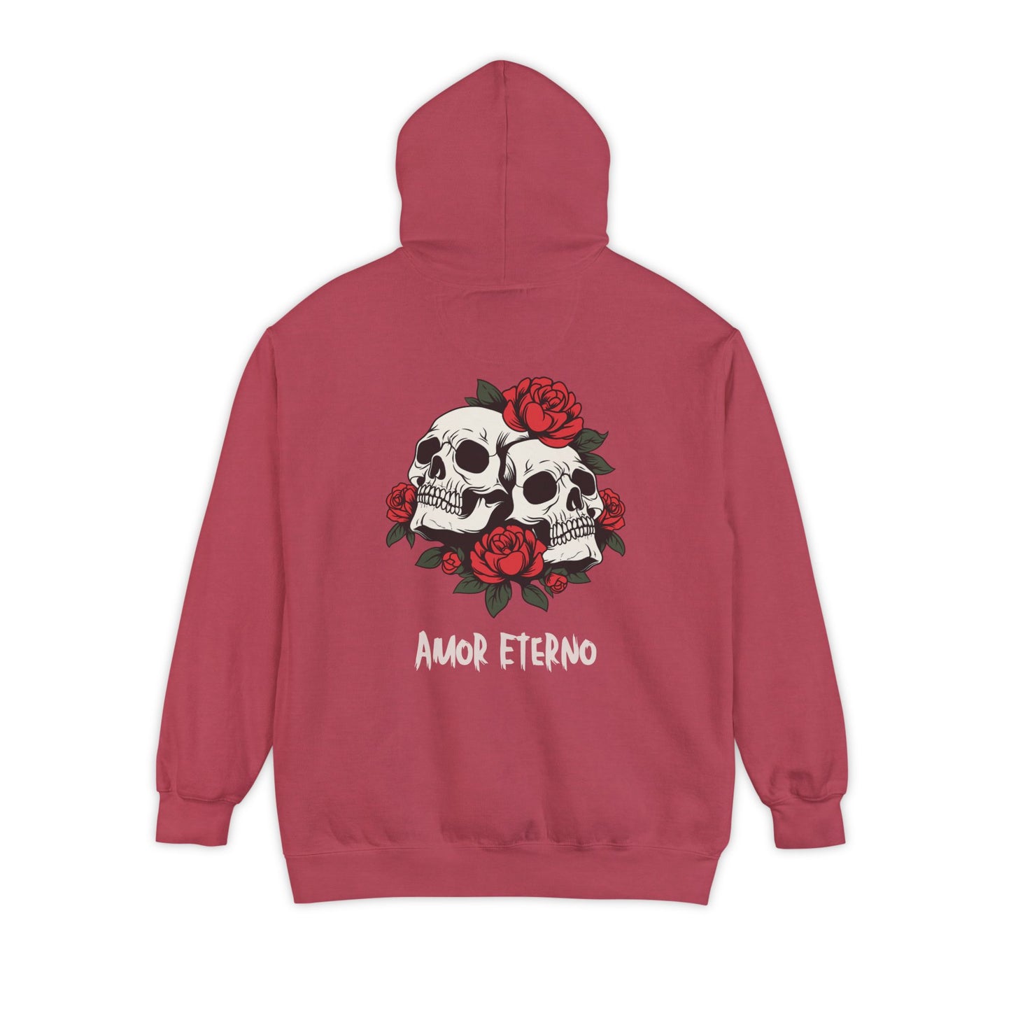 Hoodie - Amor Eterno with Skulls and Roses Design