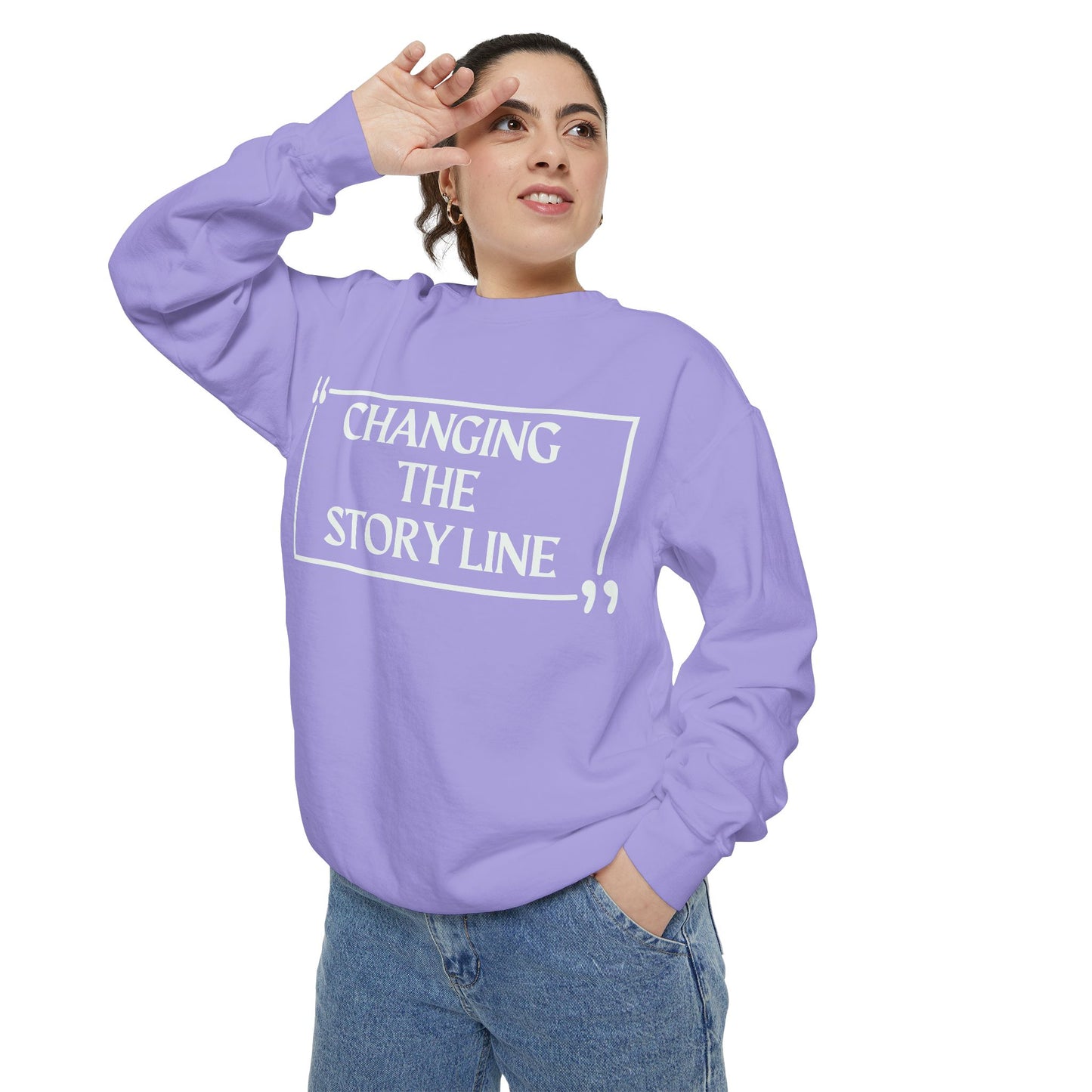 "Changing the Story Line" Unisex Garment-Dyed Sweatshirt