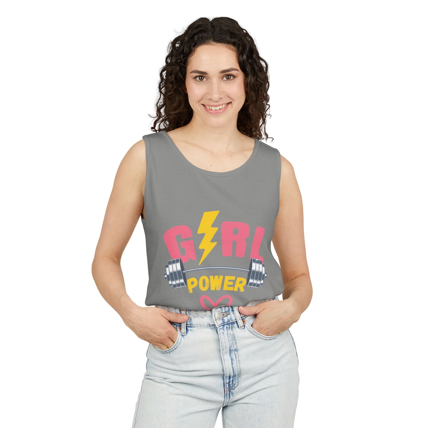 Empower Her: Girl Power Garment Dyed Tank Top