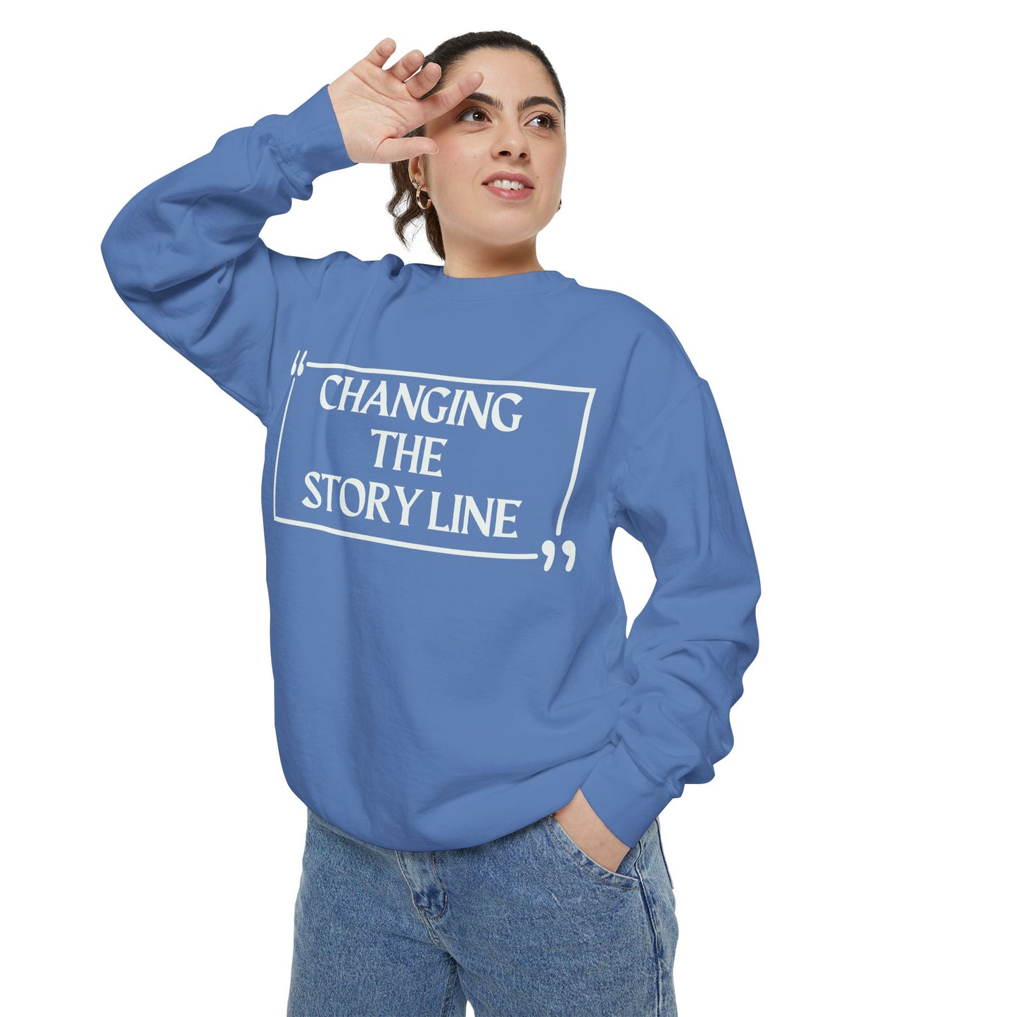 "Changing the Story Line" Unisex Garment-Dyed Sweatshirt