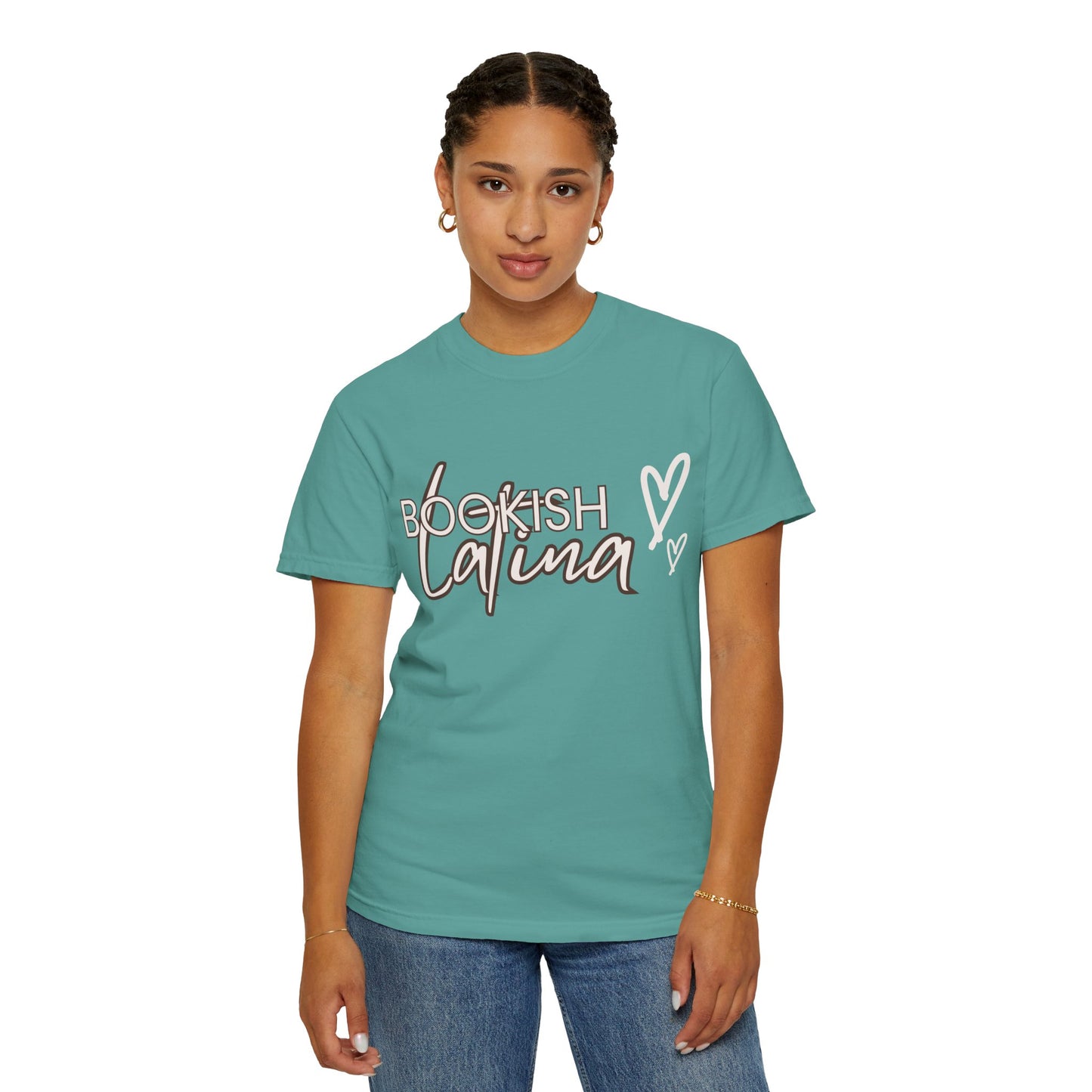 Bookish Latina Unisex T-Shirt- with hearts design