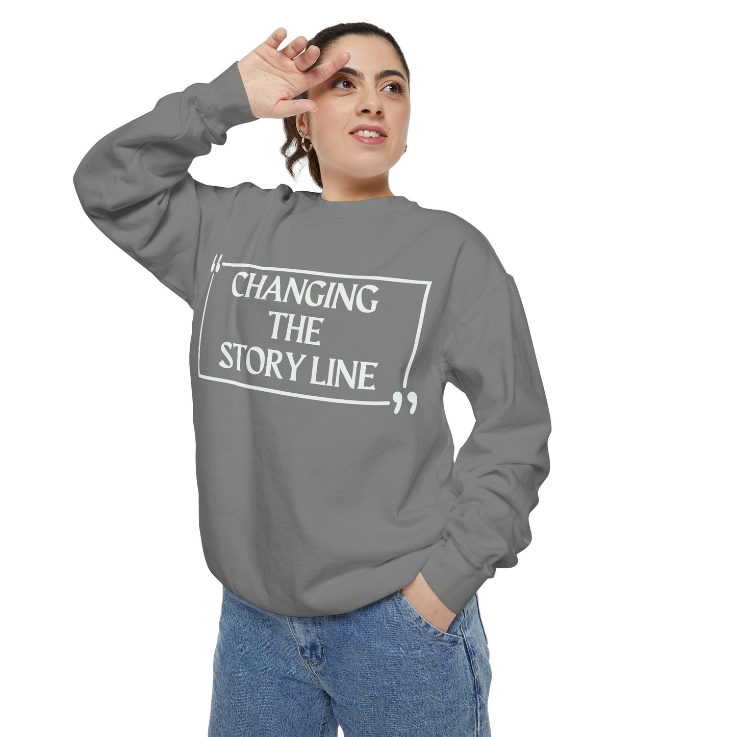"Changing the Story Line" Unisex Garment-Dyed Sweatshirt