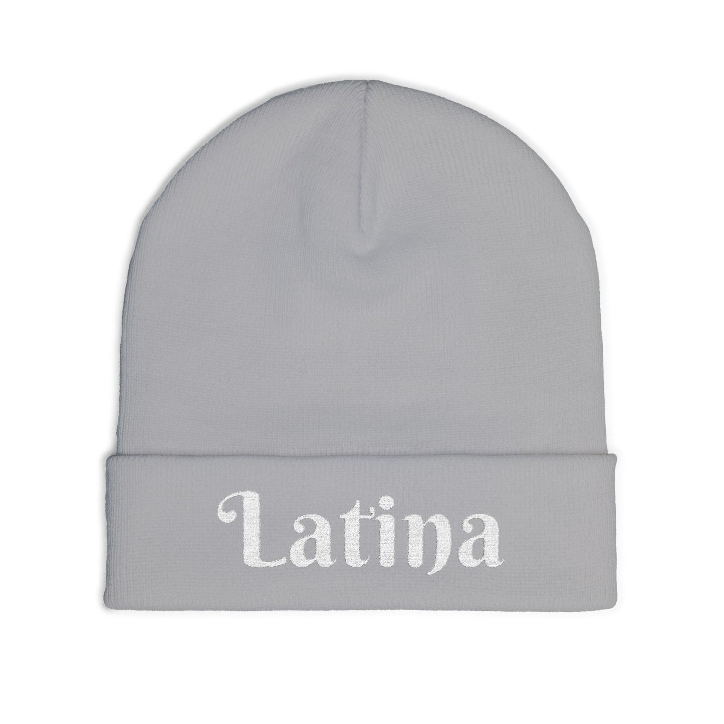 Chic Embroidered Knit Beanie - Stylish Winter Accessory for Trendsetters, Perfect Gift for Latina Pride, Cozy Headwear for Every Occasion